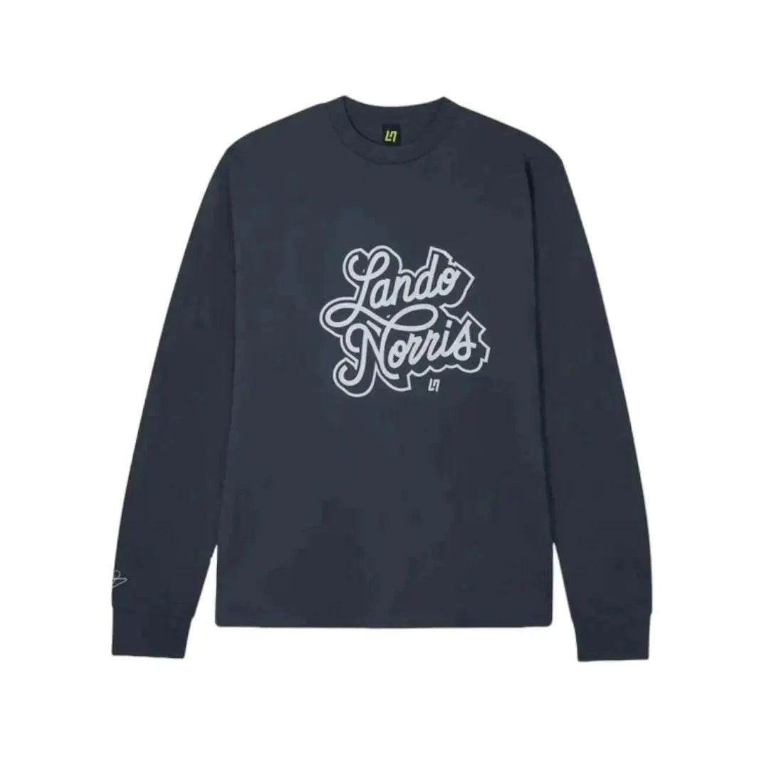 SCRIPT PETROL BLUE LONG SLEEVE TEE - Dash Racegear