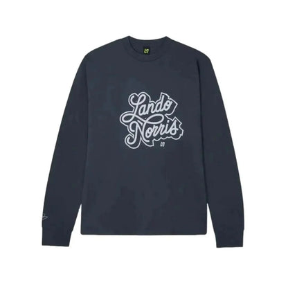 SCRIPT PETROL BLUE LONG SLEEVE TEE - Dash Racegear