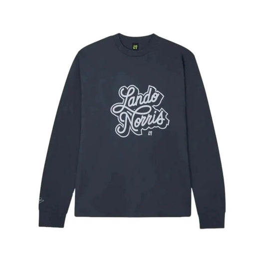 SCRIPT PETROL BLUE LONG SLEEVE TEE - Dash Racegear