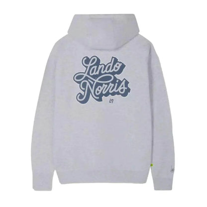 SCRIPT WHITE HEATHER HOODIE - Dash Racegear
