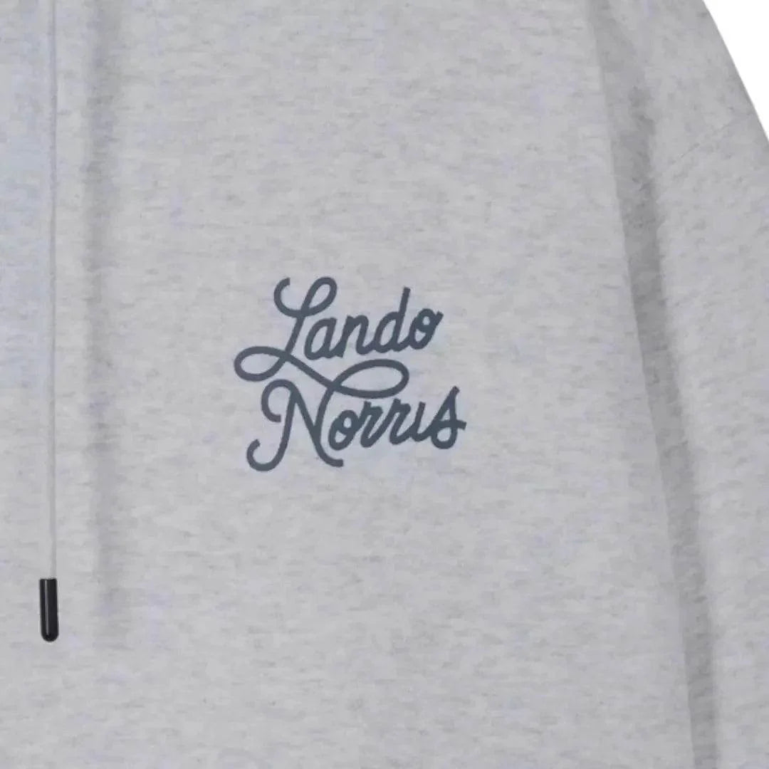 SCRIPT WHITE HEATHER HOODIE - Dash Racegear
