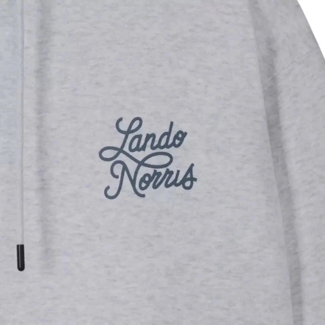 SCRIPT WHITE HEATHER HOODIE - Dash Racegear