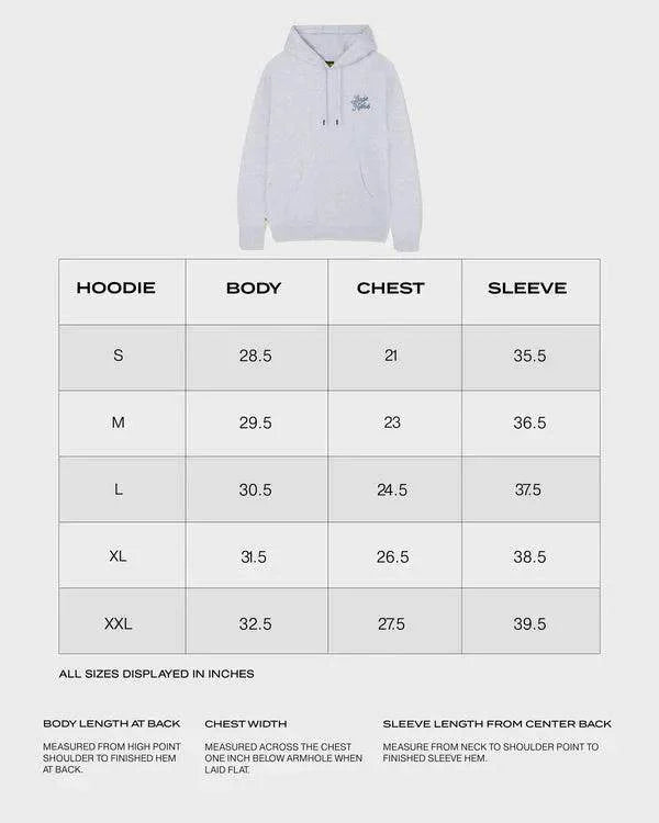 SCRIPT WHITE HEATHER HOODIE - Dash Racegear