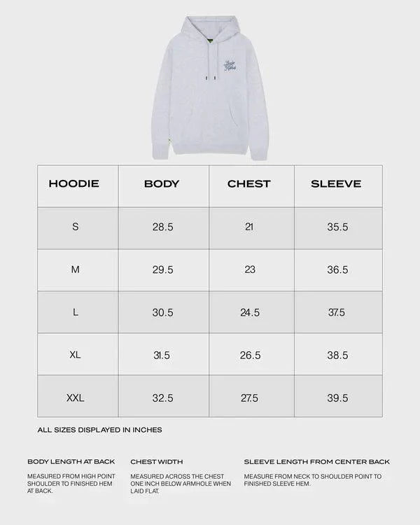 SCRIPT WHITE HEATHER HOODIE - Dash Racegear