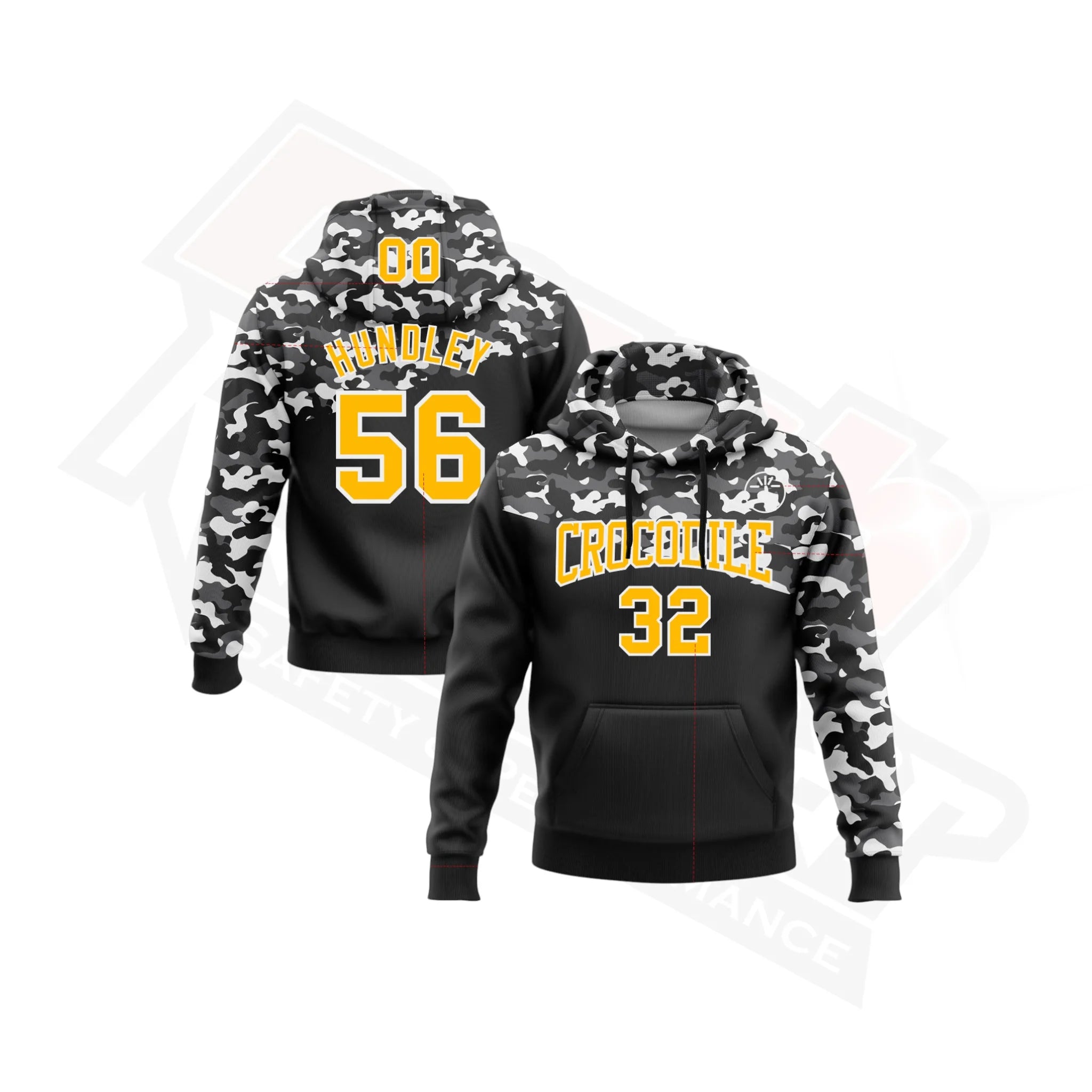 Salute to Service Custom Camo Gold Black & Steel Gray Hoodie