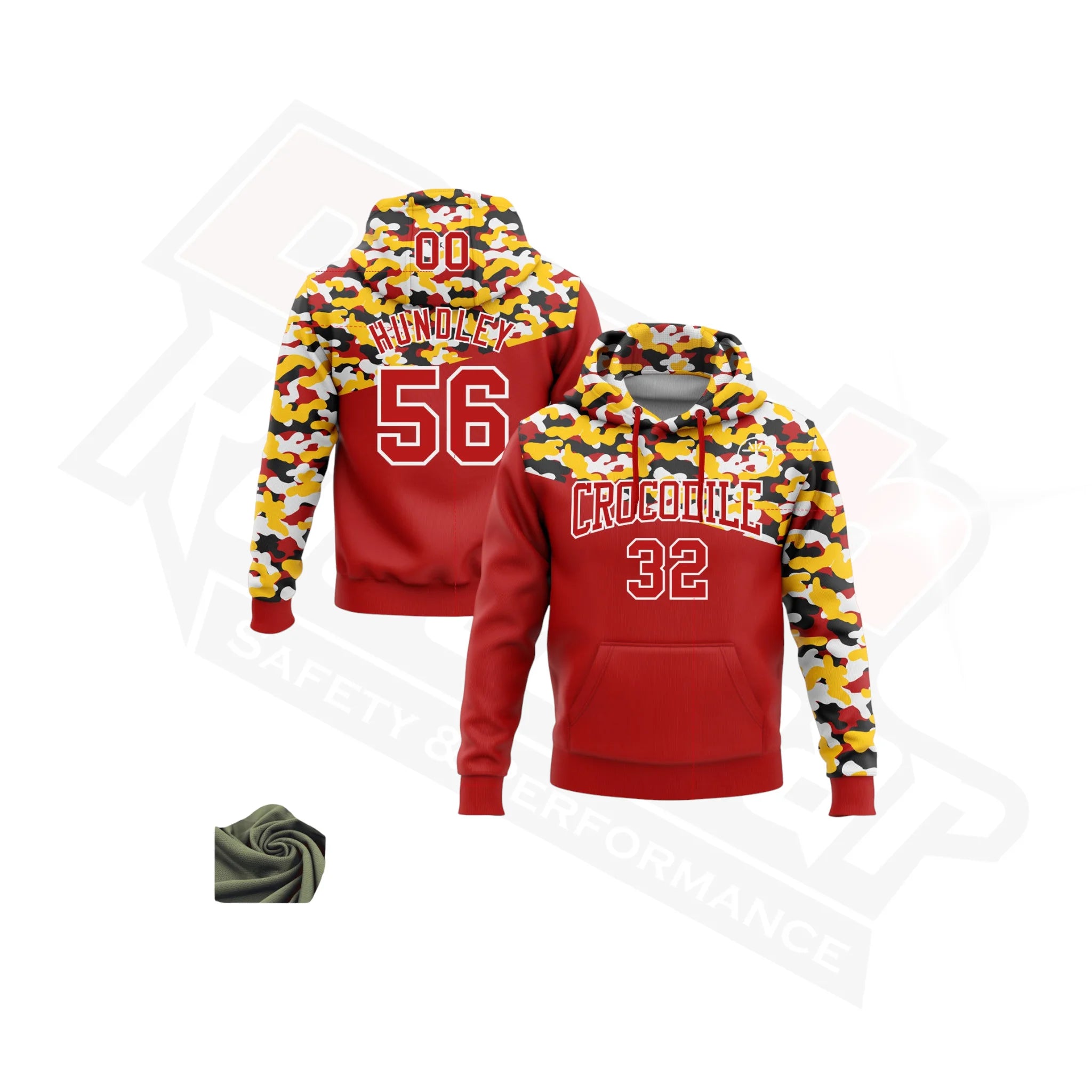 Salute to Service Hoodie - Custom Camo Red Yellow & Black