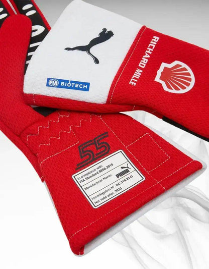 Scuderia Ferrari Carlos Sainz F1 PRO gloves - Joshua Vides - Dash Racegear