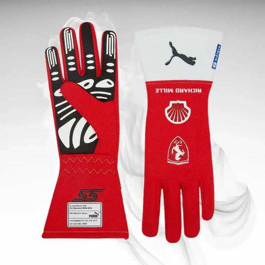 Scuderia Ferrari Carlos Sainz F1 PRO gloves - Joshua Vides - Dash Racegear