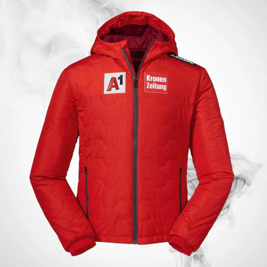 Ski Insulation Jacket SCHOFFEL Vntlft Hoody Adamont 3 K RT Junior Red - 2021/22 - Dash Racegear
