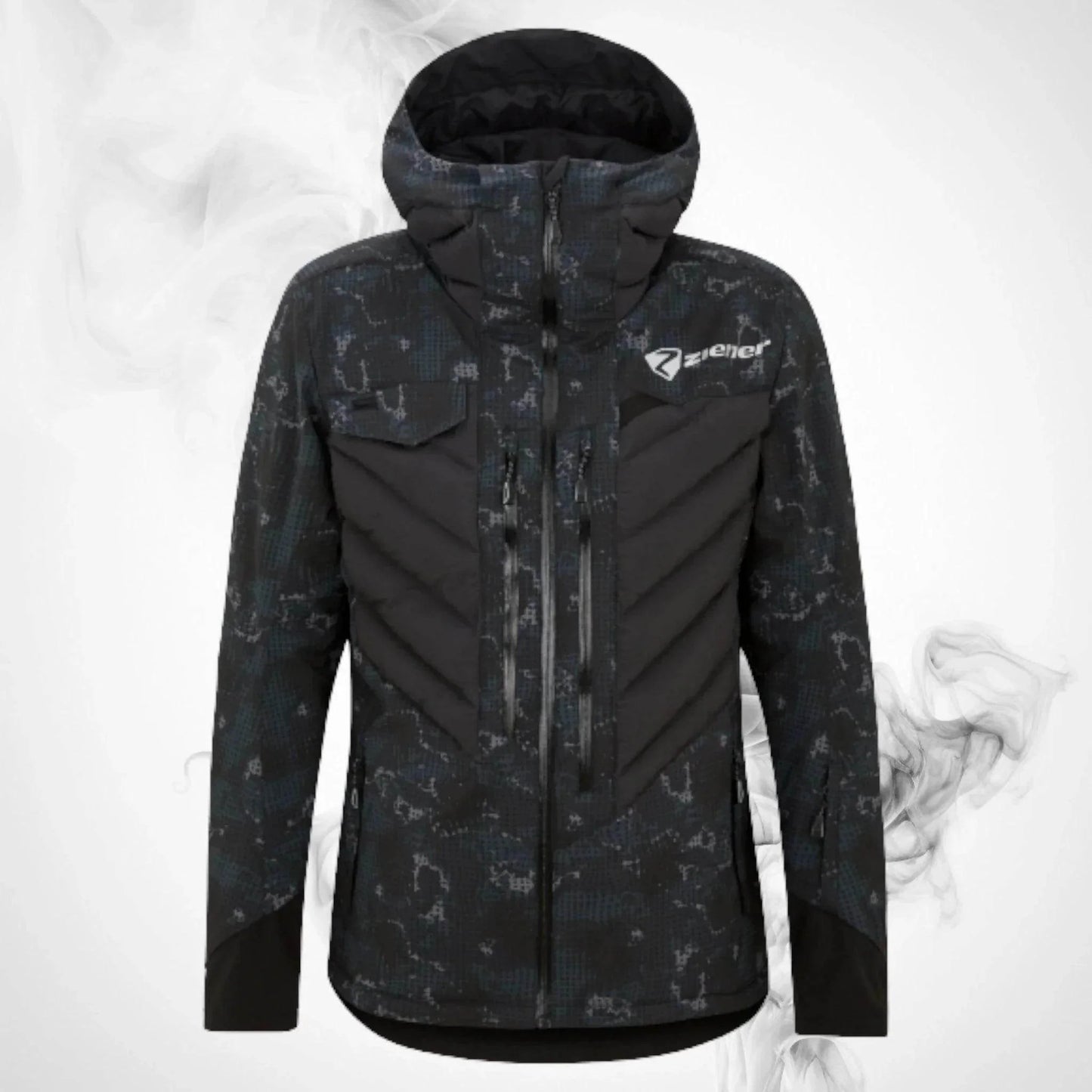 Ski Ziener RCE Coach Jacket Man Black Foggy Print - Dash Racegear
