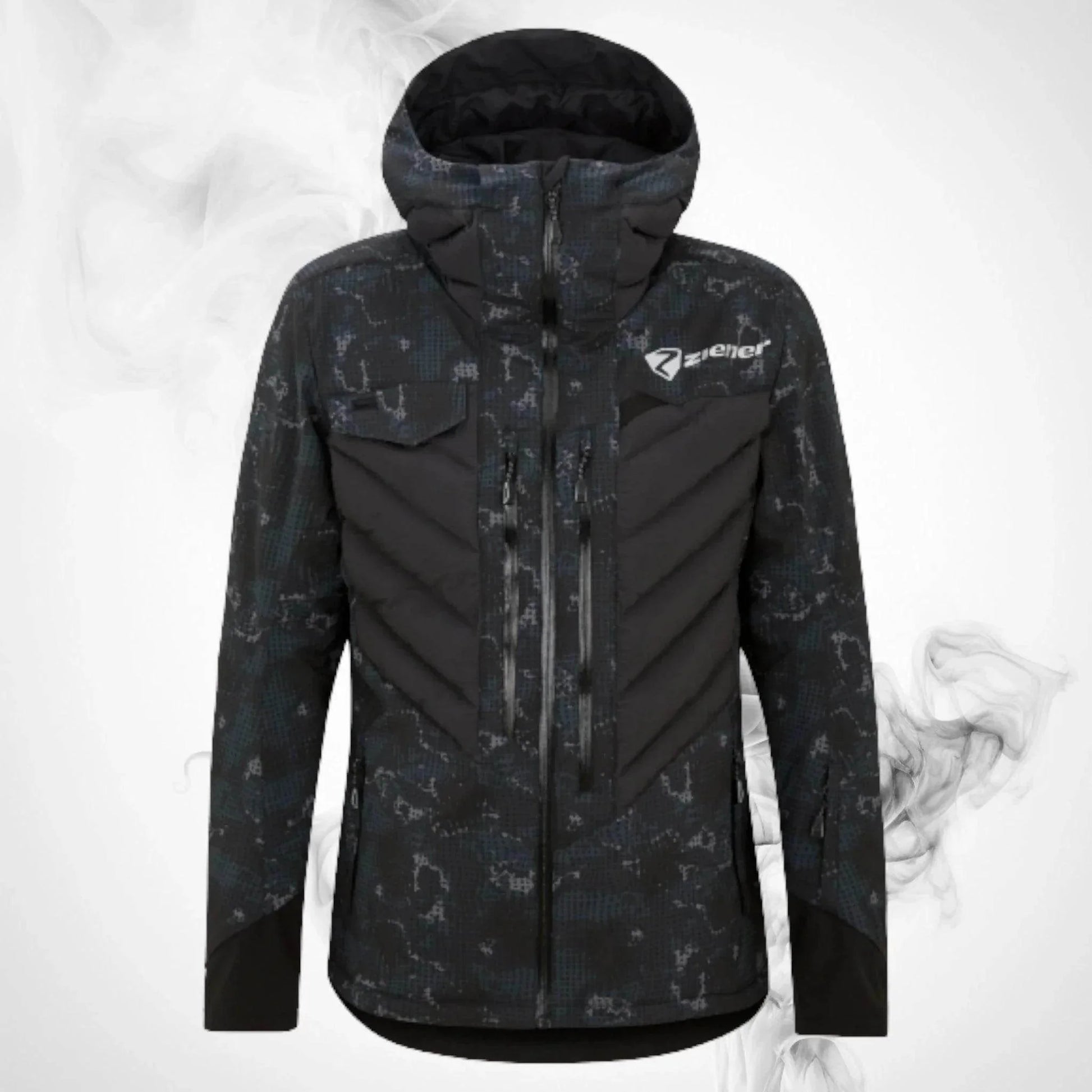 Ski Ziener RCE Coach Jacket Man Black Foggy Print - Dash Racegear