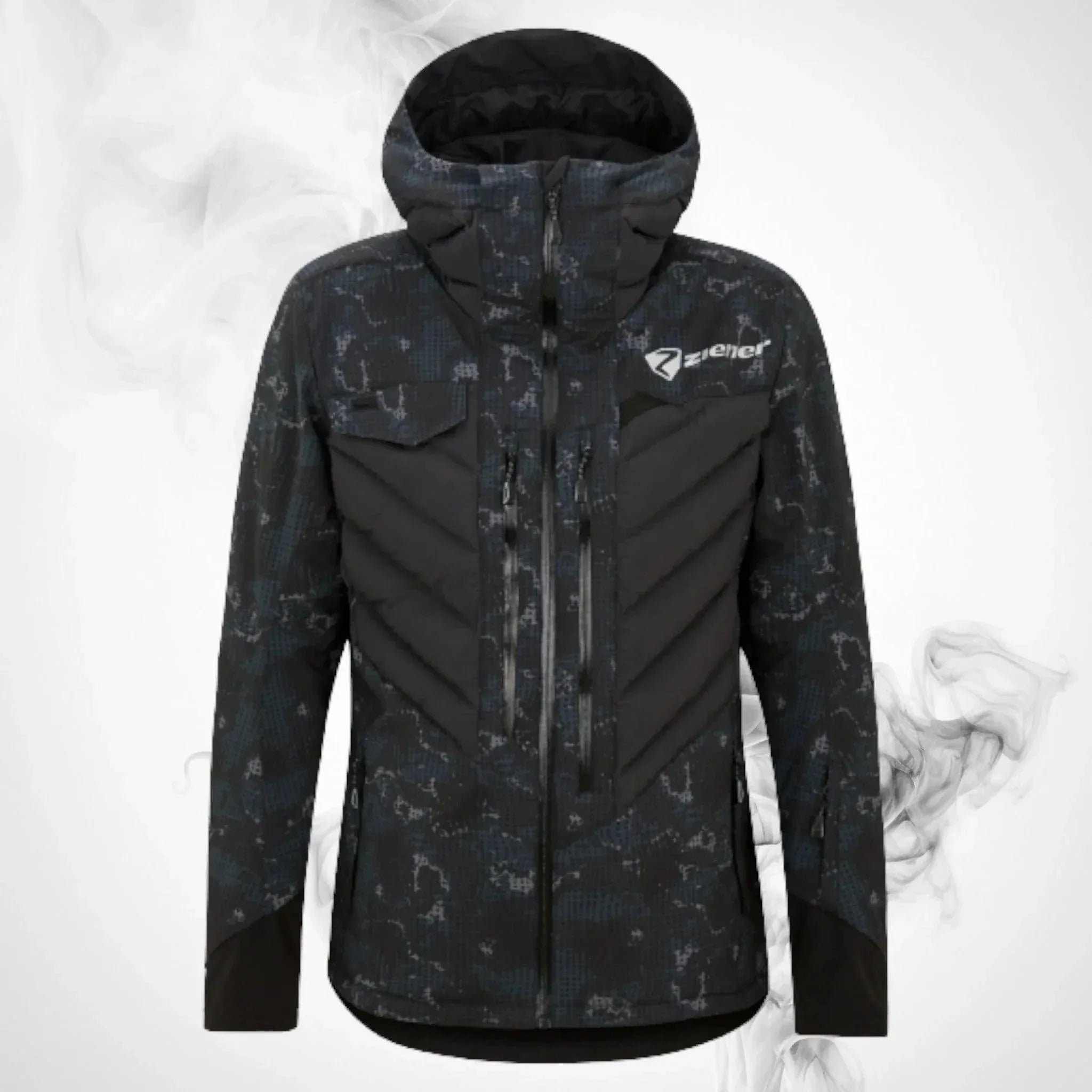 Ski Ziener RCE Coach Jacket Man Black Foggy Print - Dash Racewear