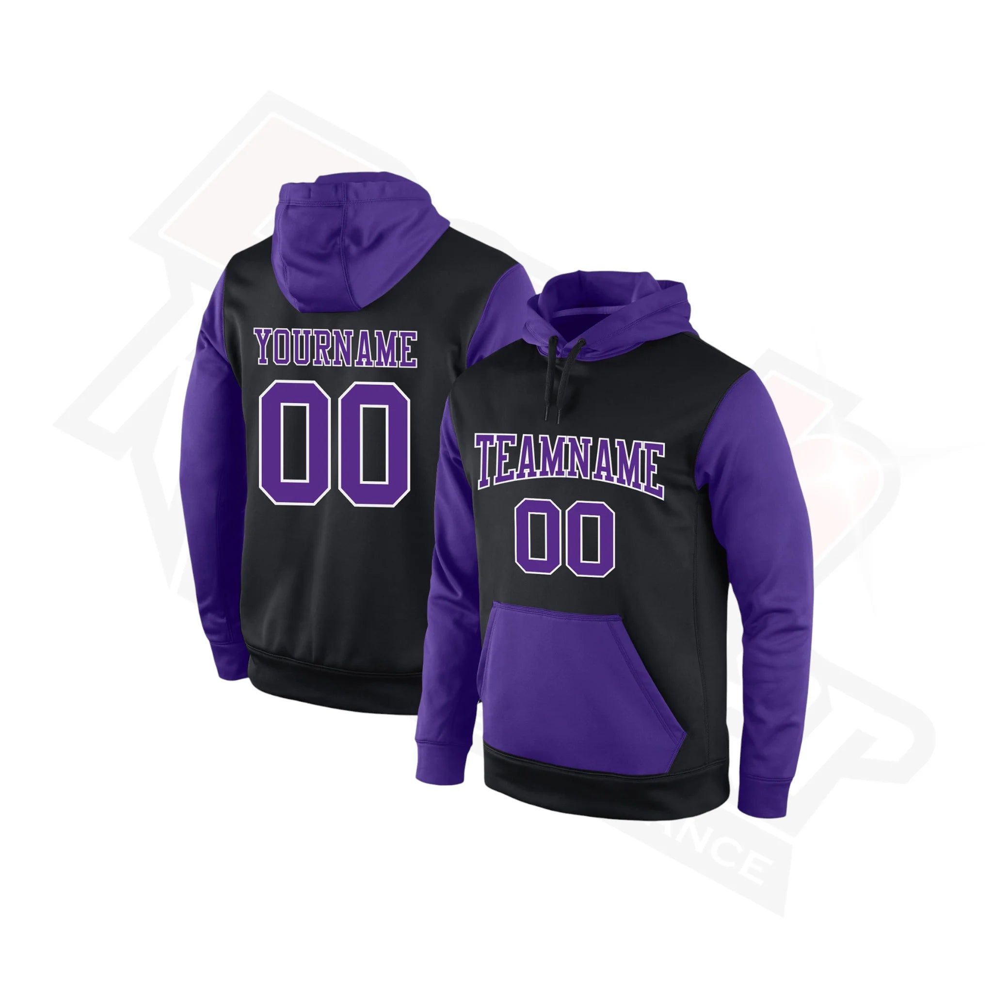 SleekBlackandPurple-WhiteCustomSportsPulloverHoodie_1.webp