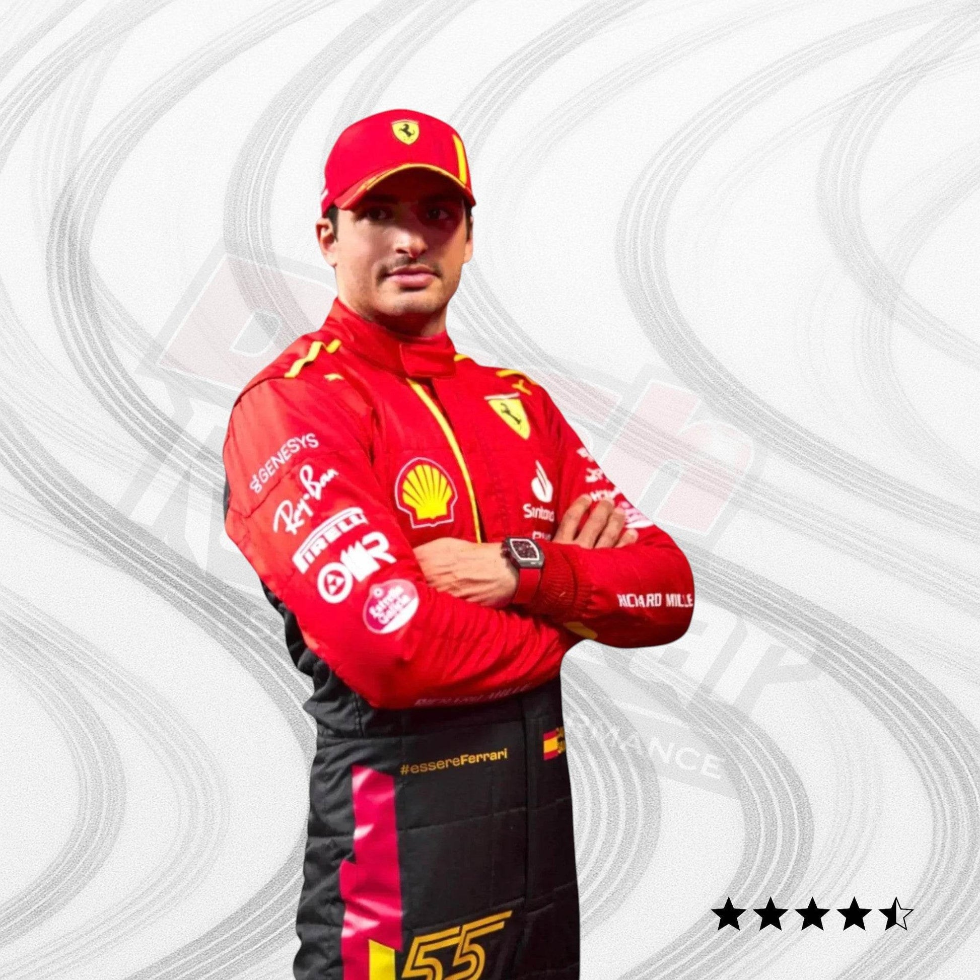 Special Ferrari Race Suit Carlos Sainz 2023 F1 Spain GP - Dash Racegear