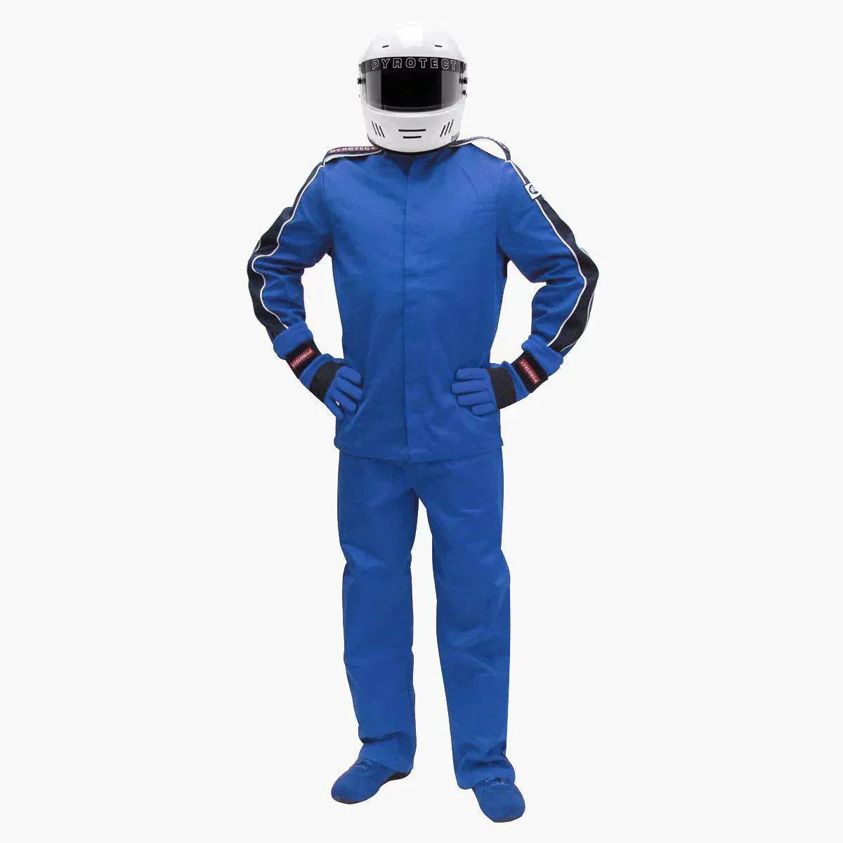 Sportsman Deluxe Two Piece 1 Layer SFI-1 Suit Blue Black