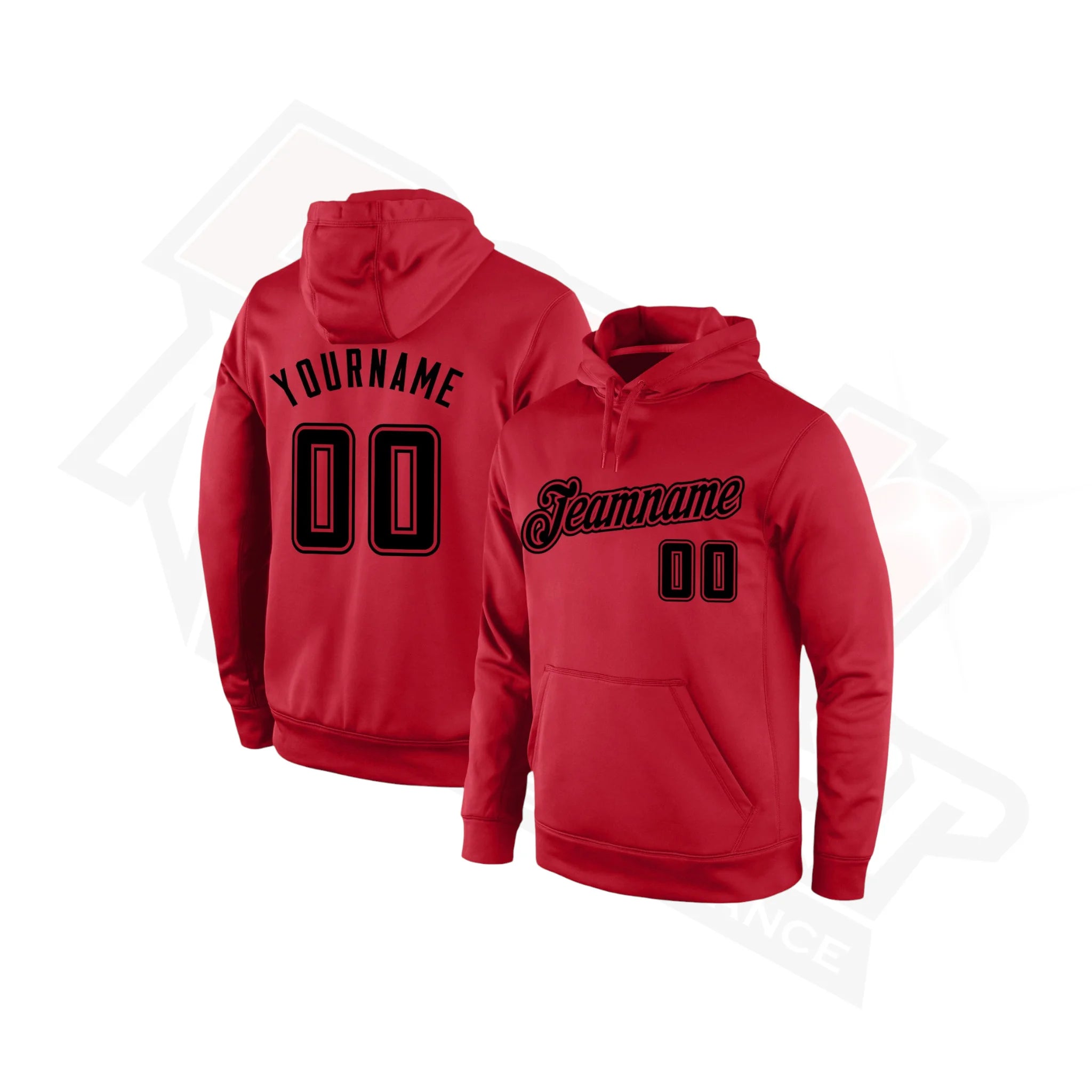 Stylish Red, White & Gray Custom Stitched Sports Hoodie