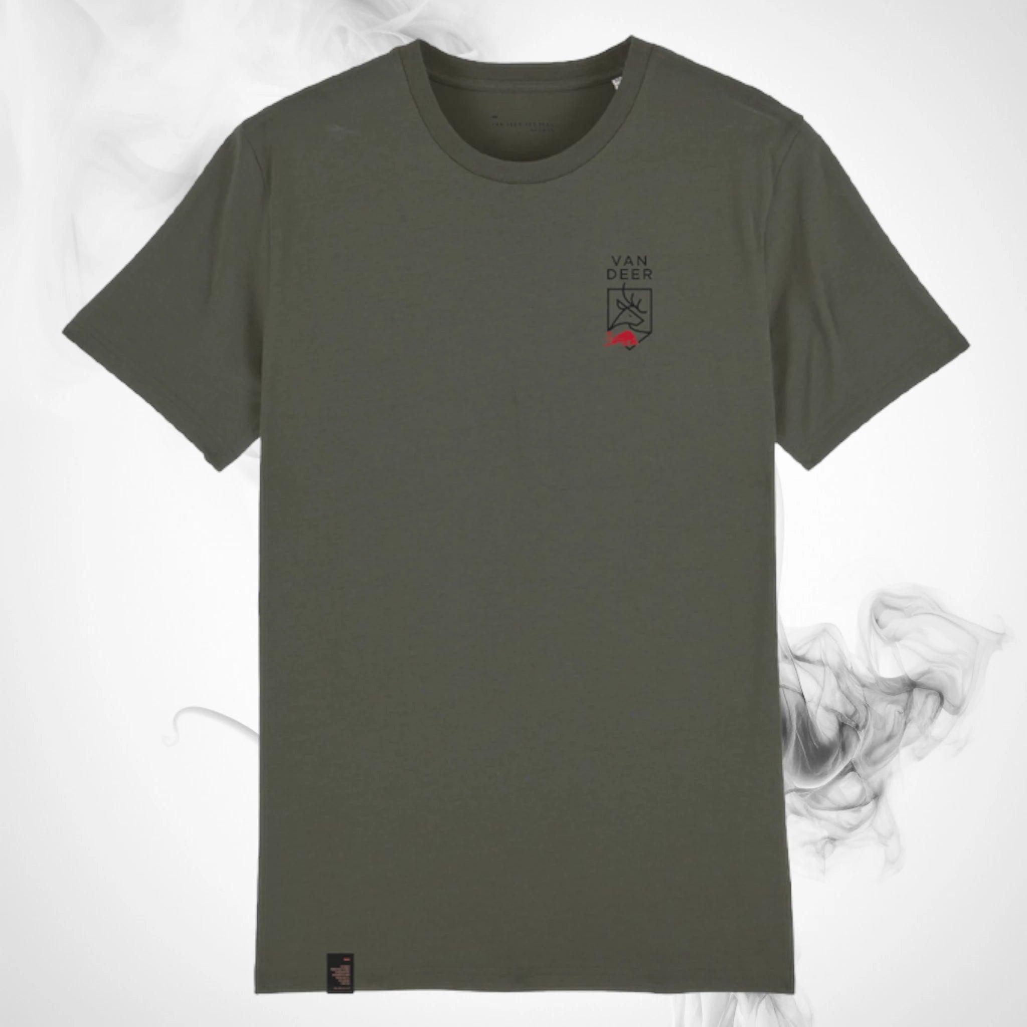 Ski T-shirt Van Deer Logo Shirt Khaki - 2023/24 - Dash Racegear 
