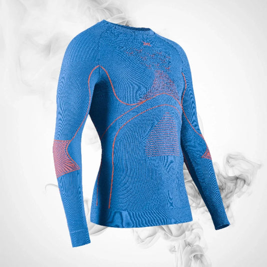 Ski Thermal underwear X-bionic Energy Accumulator 4.0 Shirt LG SL Men Galactic Blue/Vibrant Orange - 2023/24 - Dash Racegear