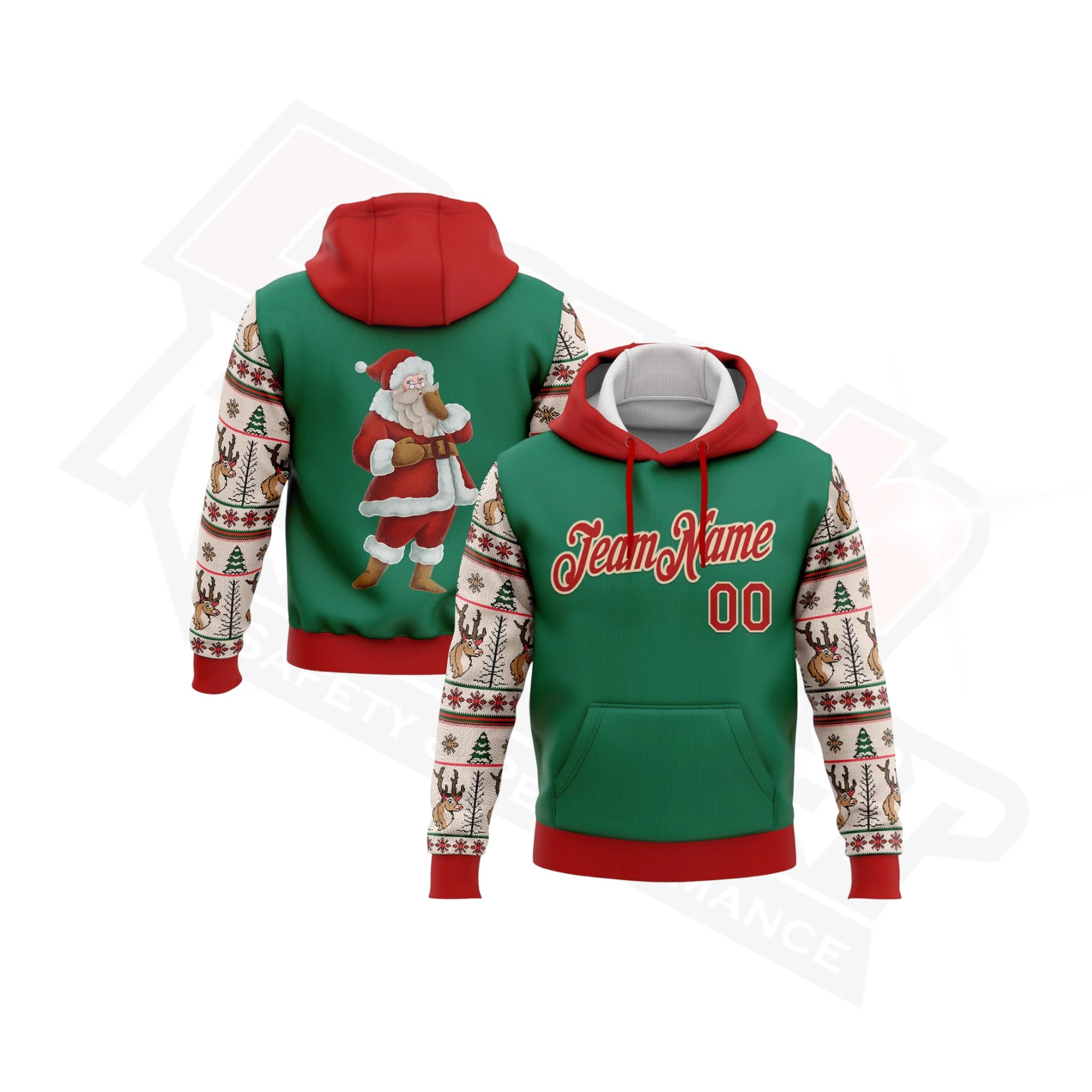 TrendyKellyGreen_Red_Cream3DChristmasHoodie_1.webp