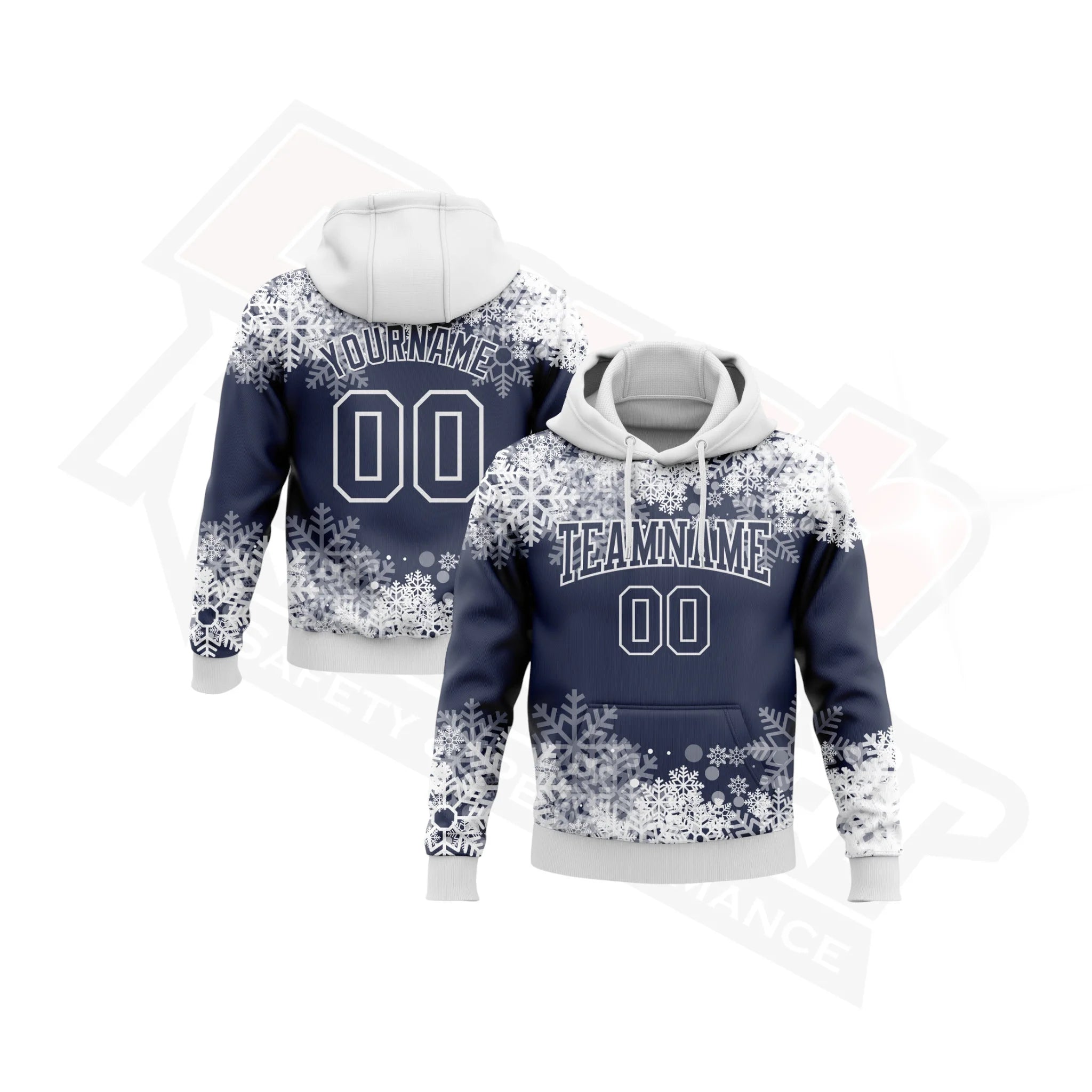 TrendyNavy_WhiteChristmasSnowflakes3DSportsHoodie_1.webp