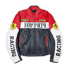 Vintage Ferrari Racing Leather Biker Jacket