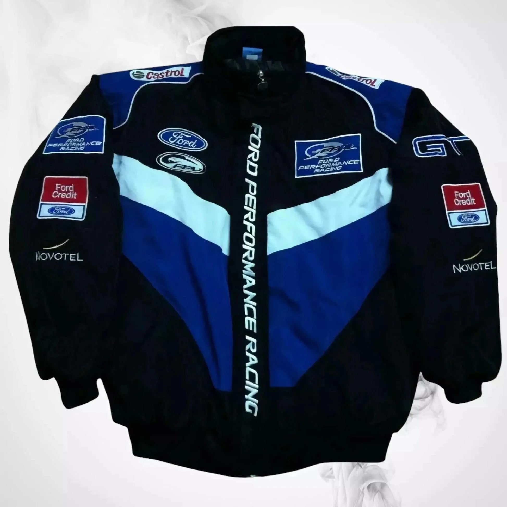 Vintage Navy/Blue Ford Performance Racing Bomber Jacket - Dash Racegear