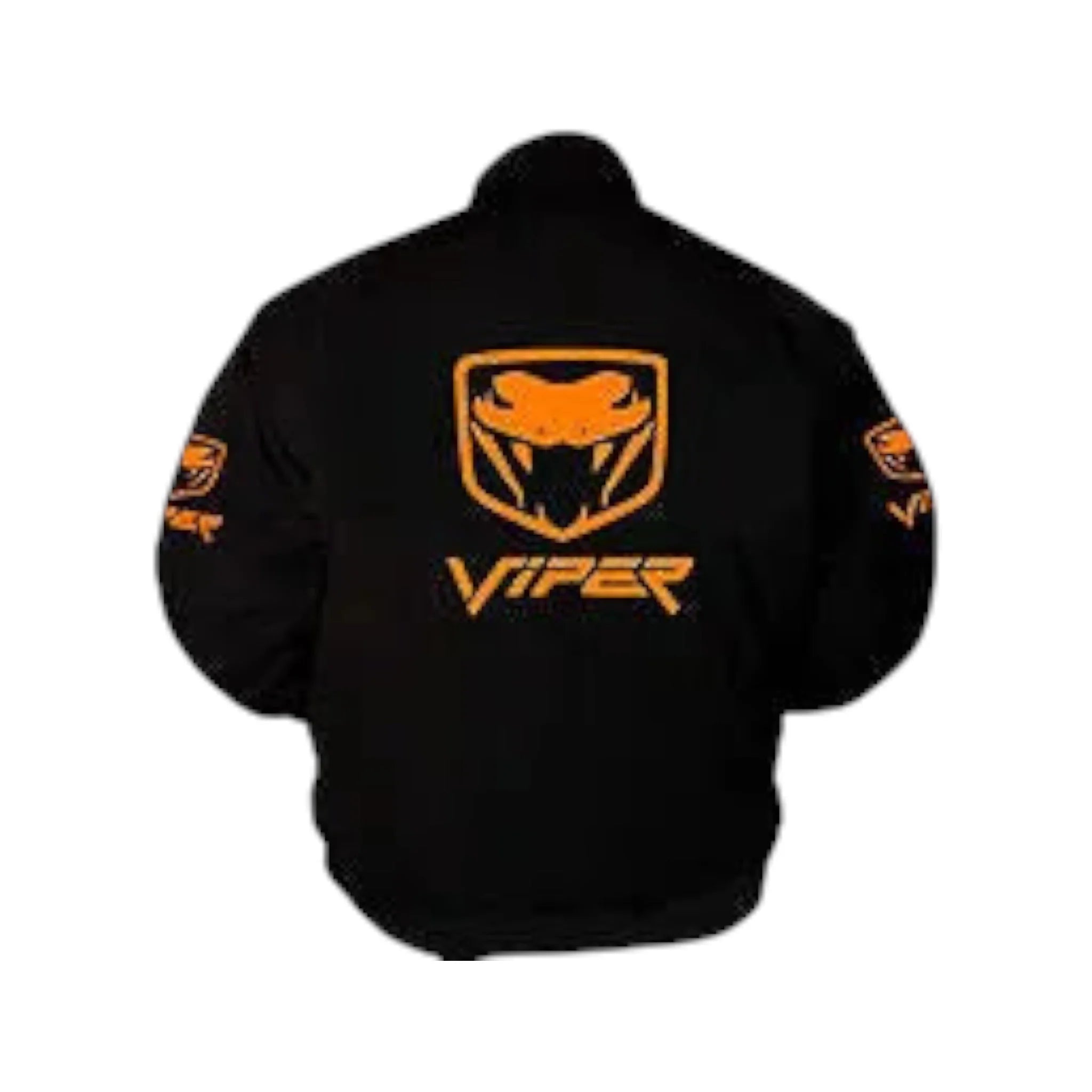 Viper Fangs Racing Jacket Black with Orange Embroidery