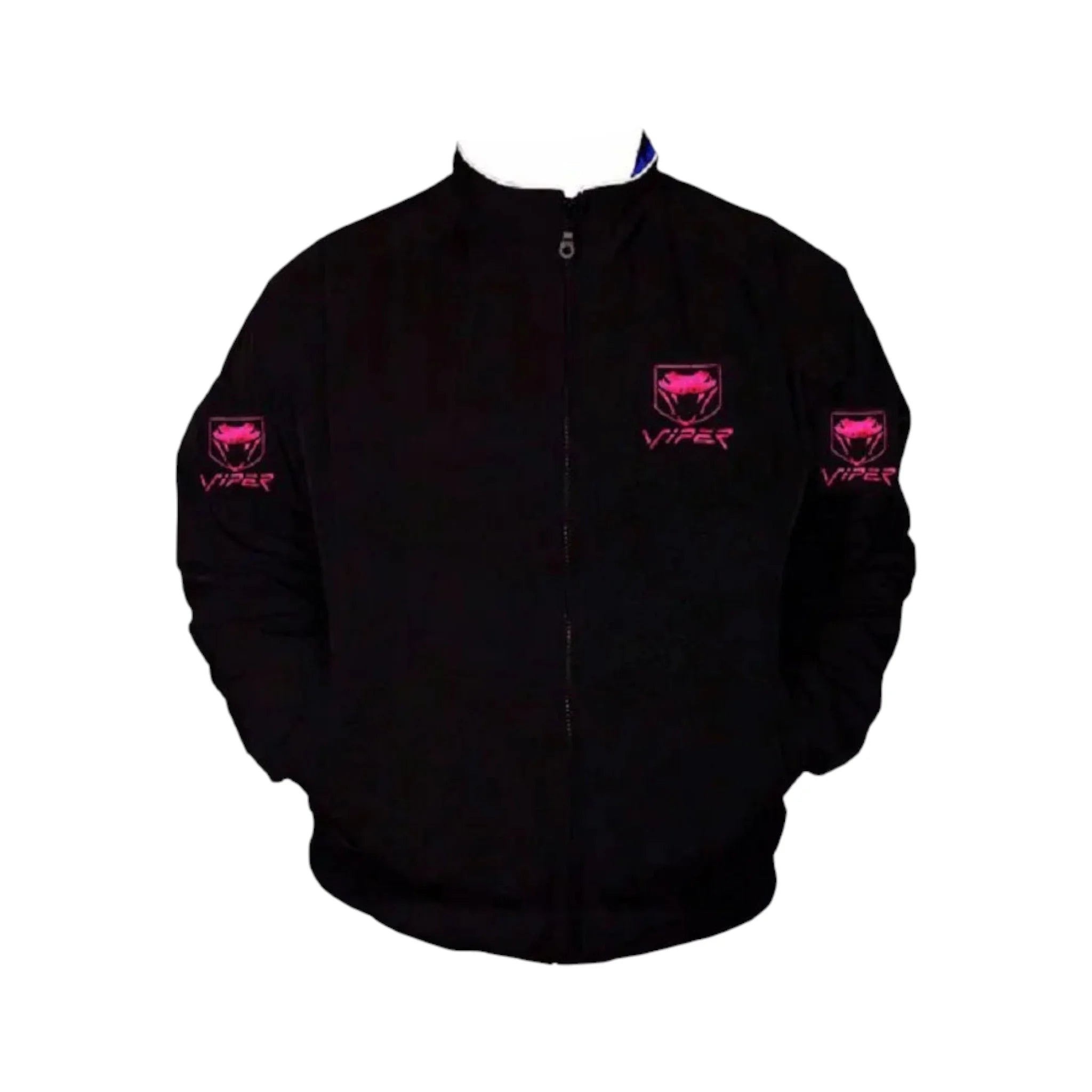 Viper Fangs Racing Jacket Black with Pink Embroidery