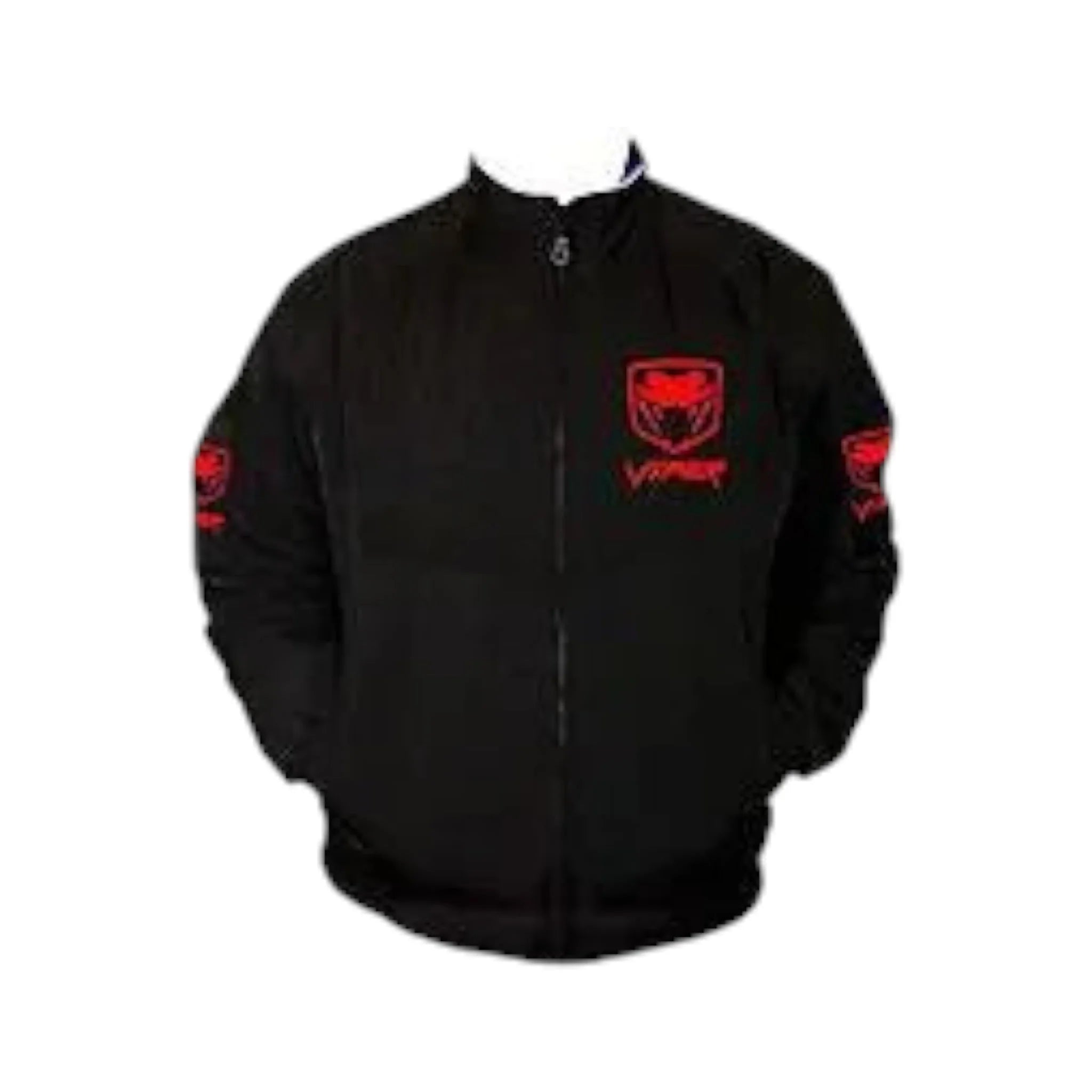 Viper Fangs Racing Jacket Black with Red Embroidery
