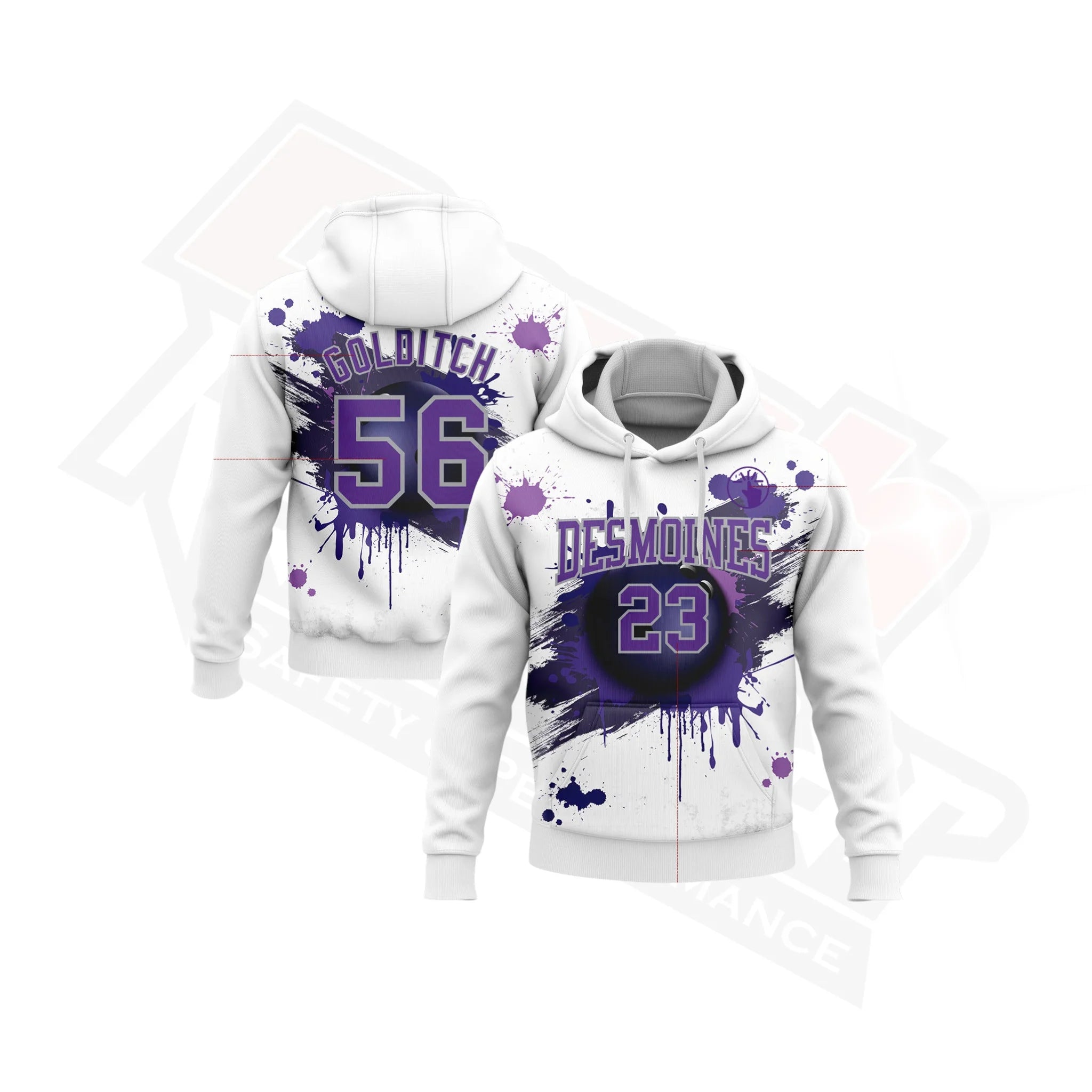 WhitePurple-Gray3DDrippingSplatterBowlingBallHoodie_2.webp