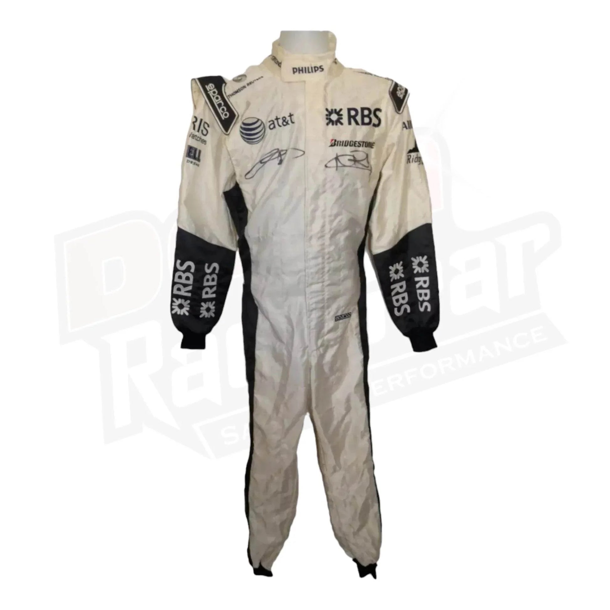 Williams 2009 driver promotional race suit signed by Rosberg and Nakajima - Dash Racegear