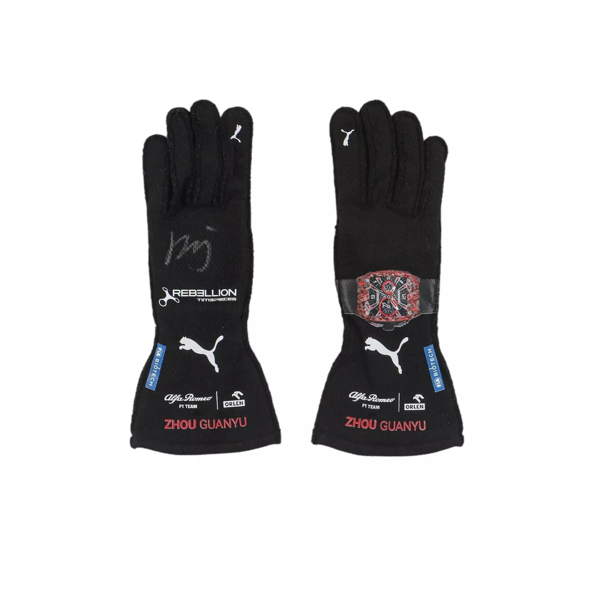 2023 Zhou Guanyu Replica Alfa Romeo F1 Race Gloves - Dash Racewear