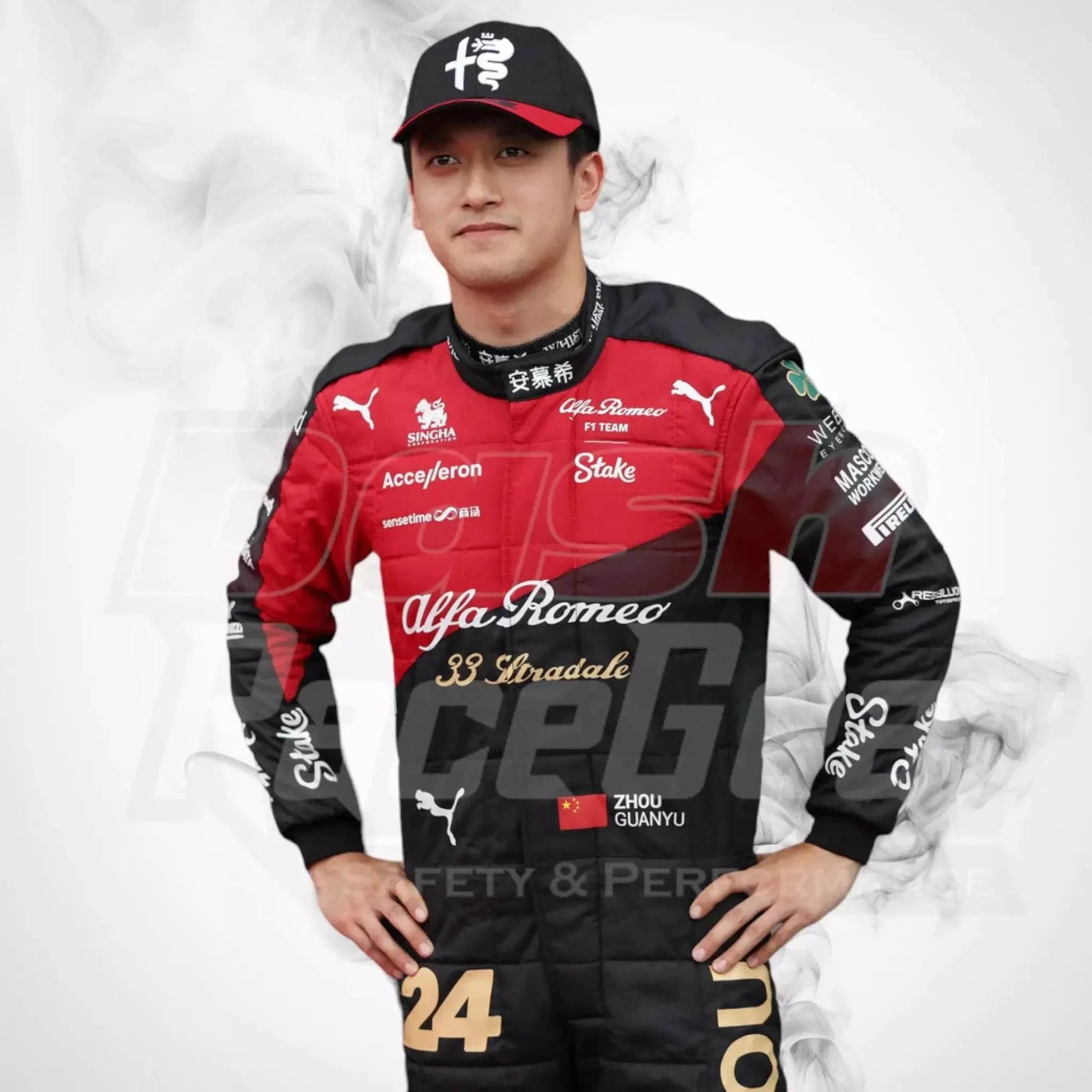 2023 Zhou Guanyu Alfa Romeo F1 Race Suit - Dash Racegear