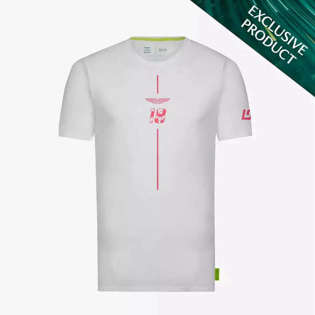 AMF1 Lance Stroll Limited Edition T-Shirt - White - Dash Racegear