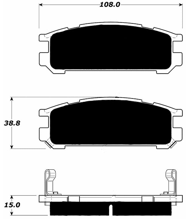 Porterfield Brake Pads for 1994 SUBARU LEGACY WAGON - Dash Racegear