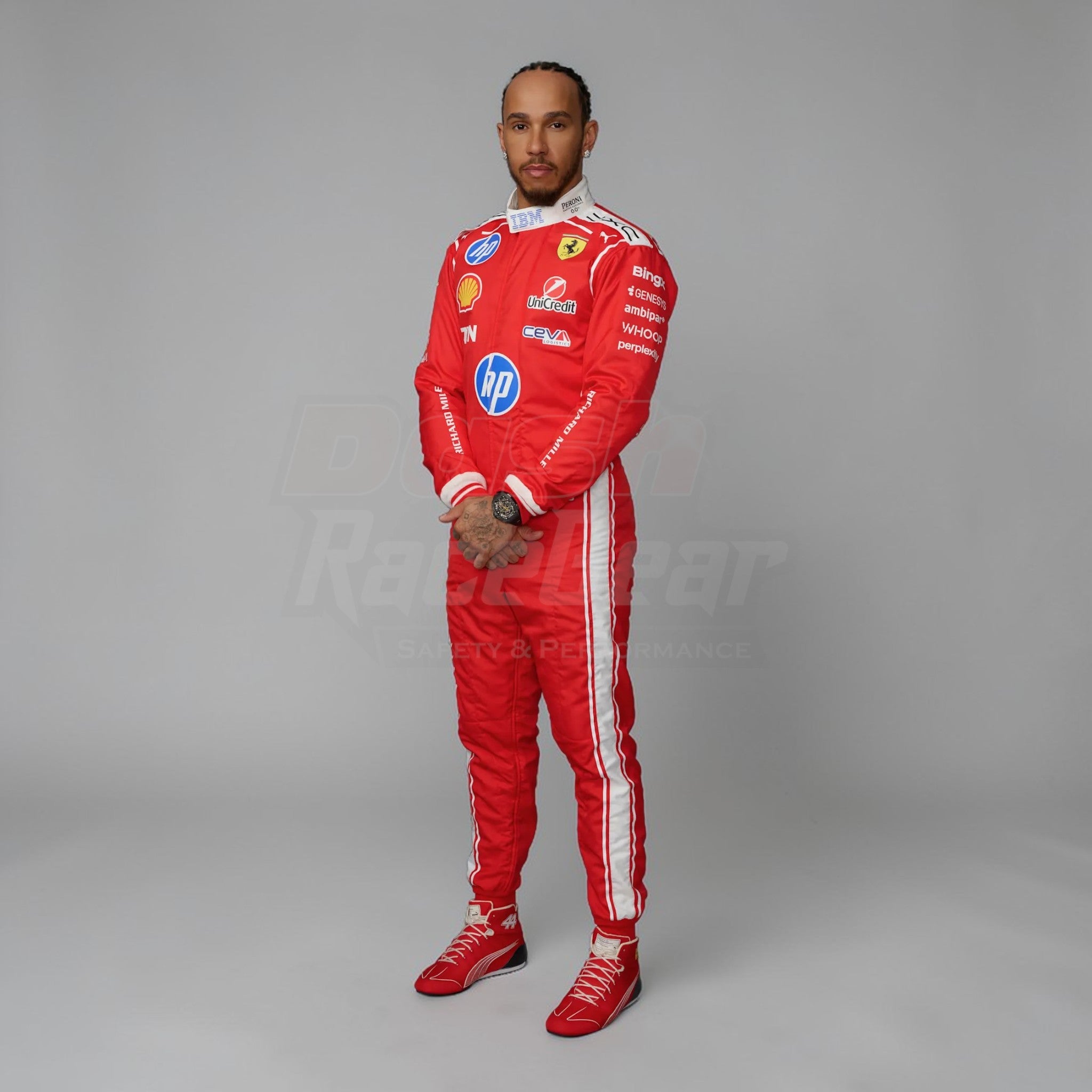Charles Leclerc 2026 Ferrari F1 replica race suit front view