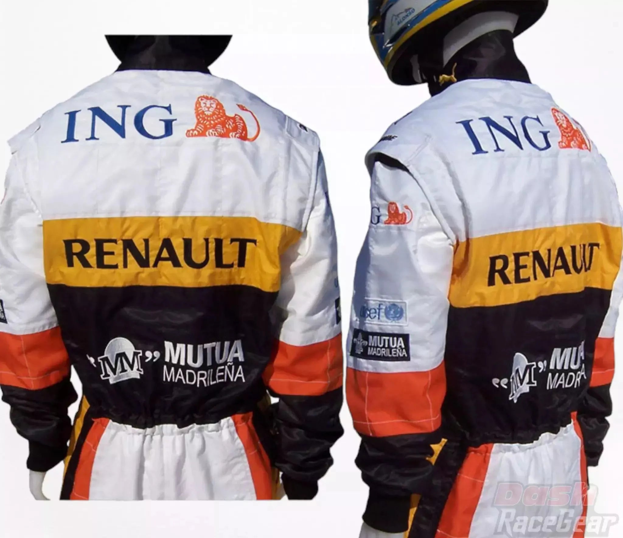 2008 Fernando Alonso Renault F1 Embroidered Racing Suit - Dash Racewear