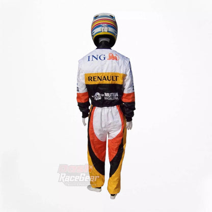 2008 Fernando Alonso Renault F1 Embroidered Racing Suit - Dash Racegear