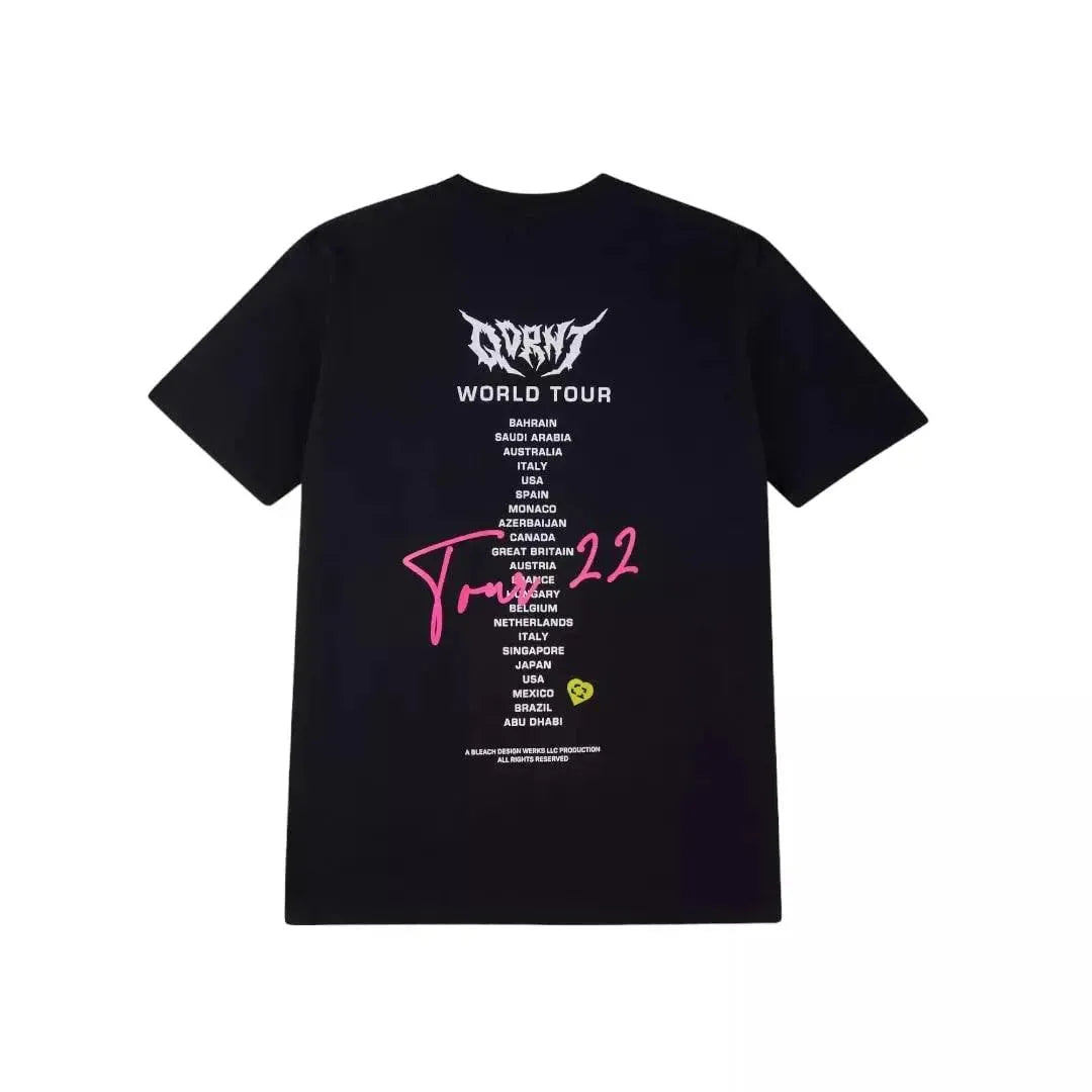 WORLD TOUR BLACK TEE - Dash Racewear