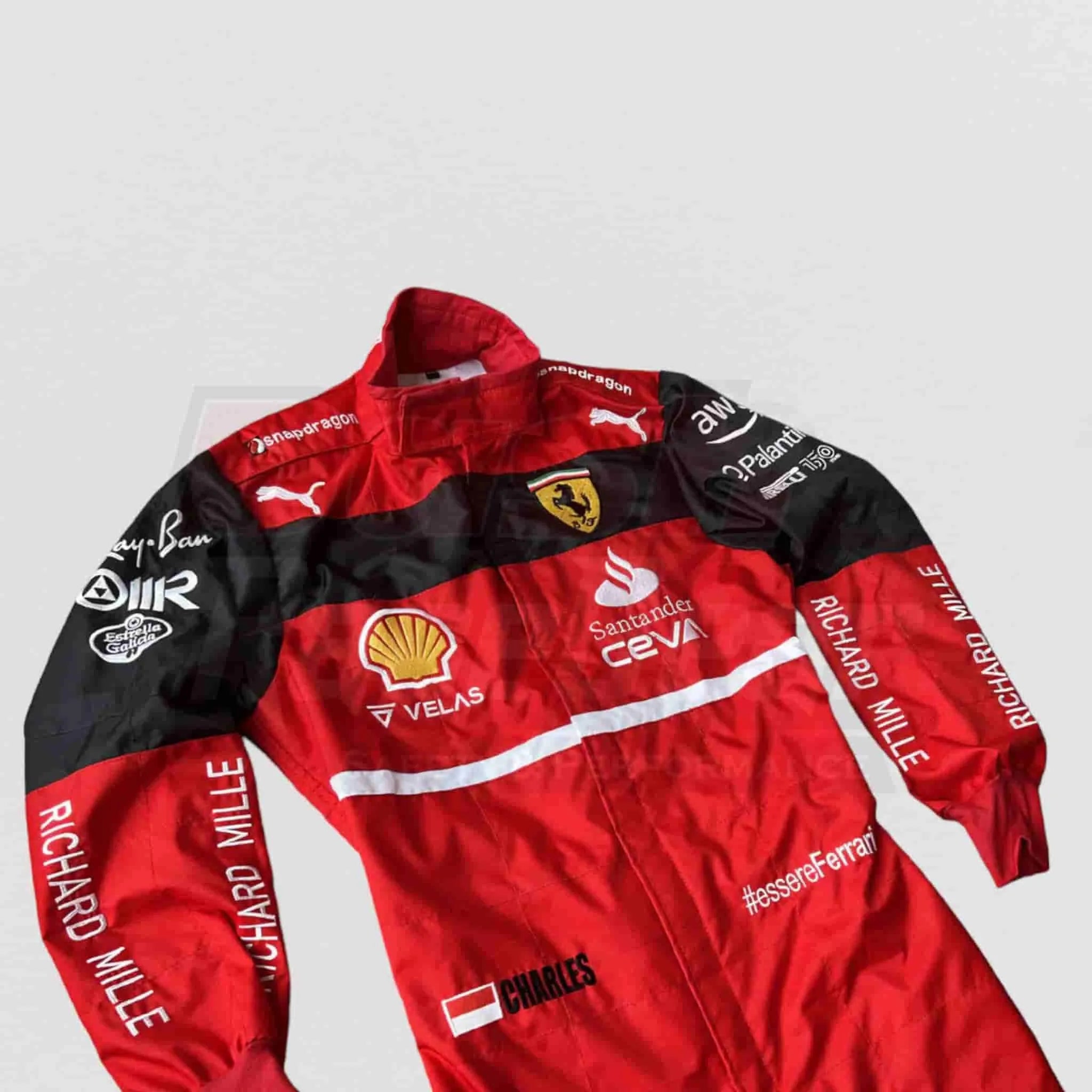 2022 Charles Leclerc Ferrari F1 Racing Suit - Dash Racewear