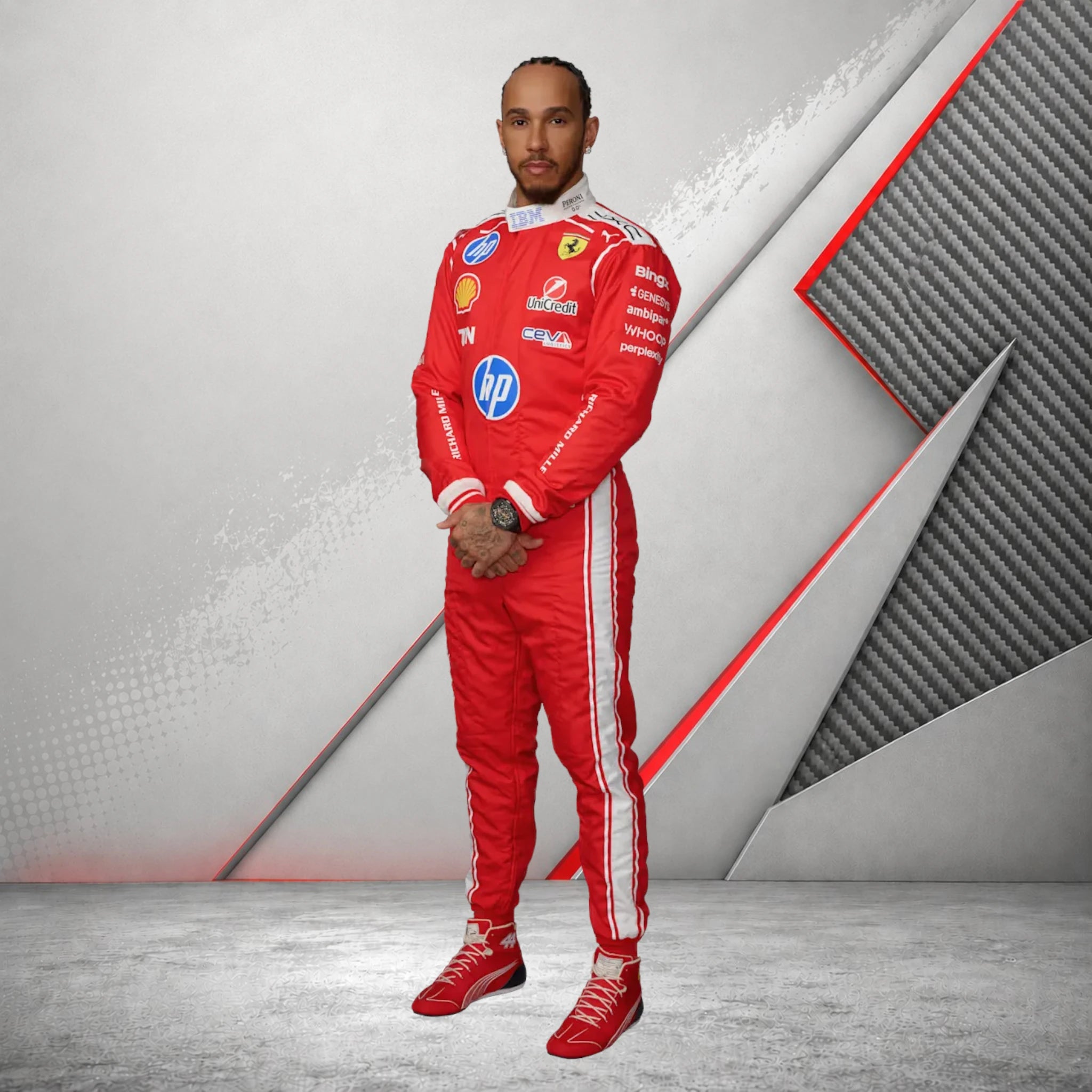 Lewis Hamilton 2026 Ferrari Replica Race Suit