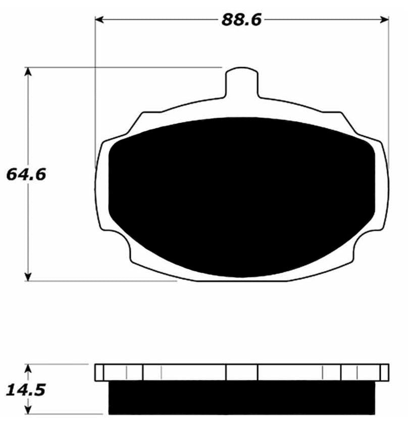Porterfield Brake Pads for 1966 MG MGB Banjo - Dash Racegear