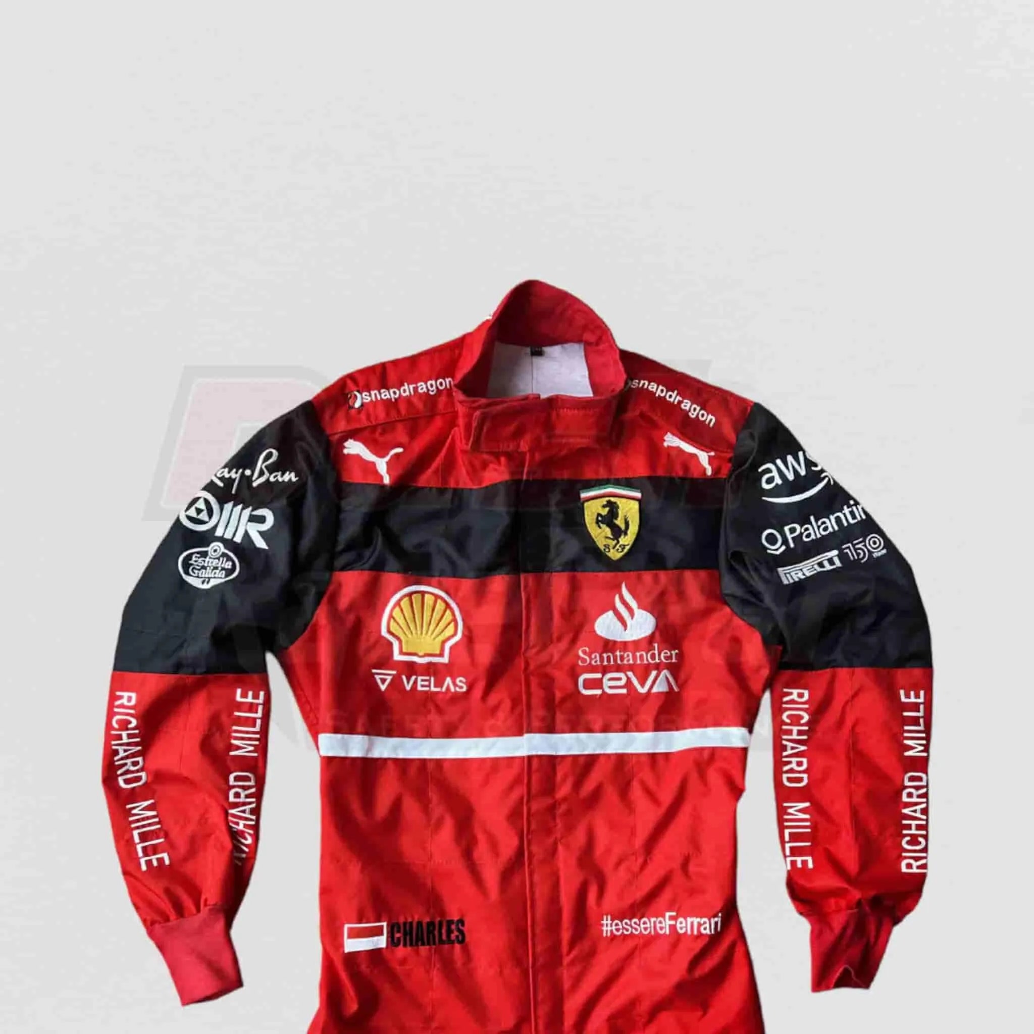 2022 Charles Leclerc Ferrari F1 Racing Suit - Dash Racewear