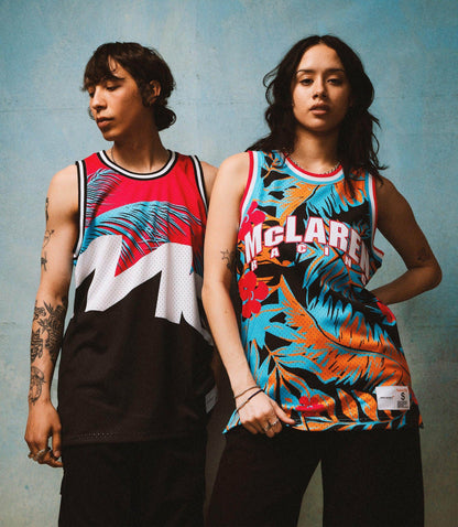 MIAMI GRAND PRIX MESH TANK - MITCHELL & NESS - BLACK/PINK - Dash Racegear