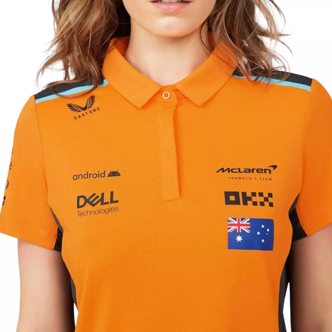 WOMENS McLAREN REPLICA POLO SHIRT OSCAR PIASTRI DASH RECEGEAR