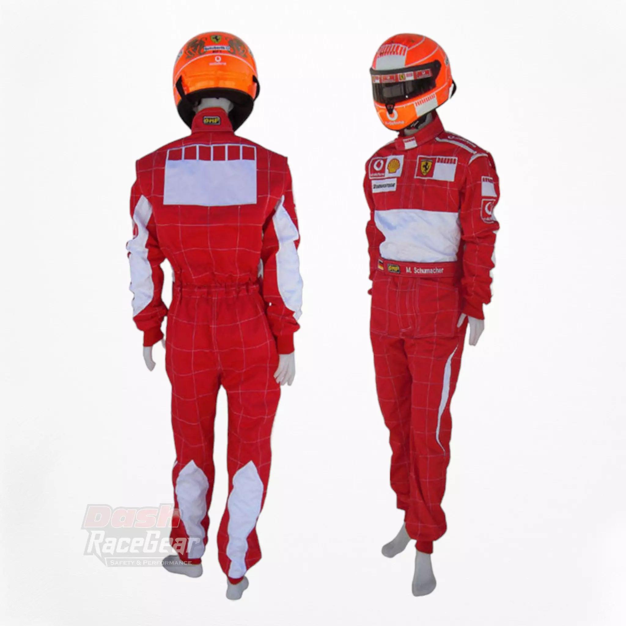 2006 Michael Schumacher BAR CODE Ferrari F1 Embroidered Racing Suit - Dash Racegear 