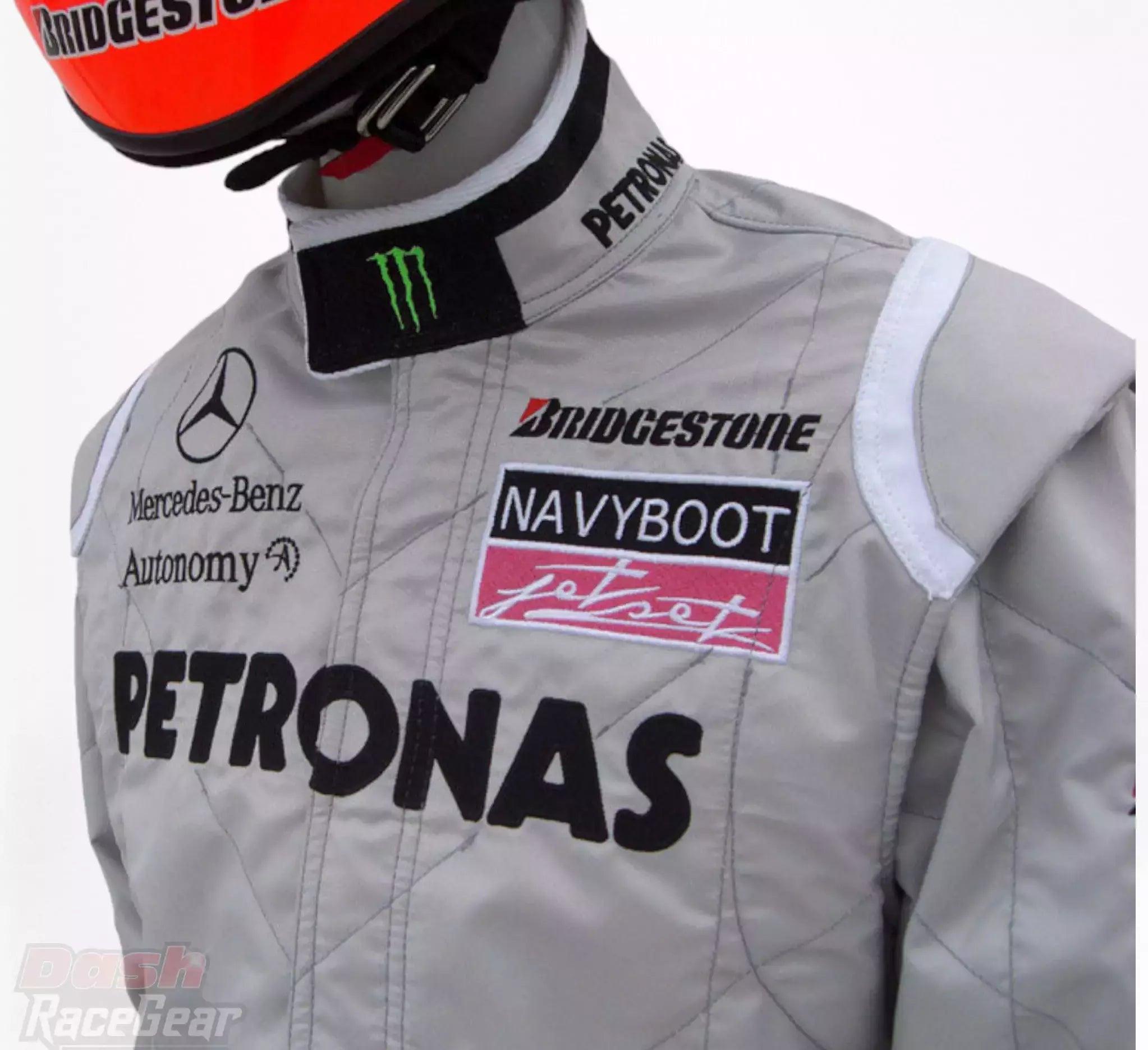 2010 Michael Schumacher Mercedes Benz F1 Embroiderd Racing Suit - Dash Racegear 