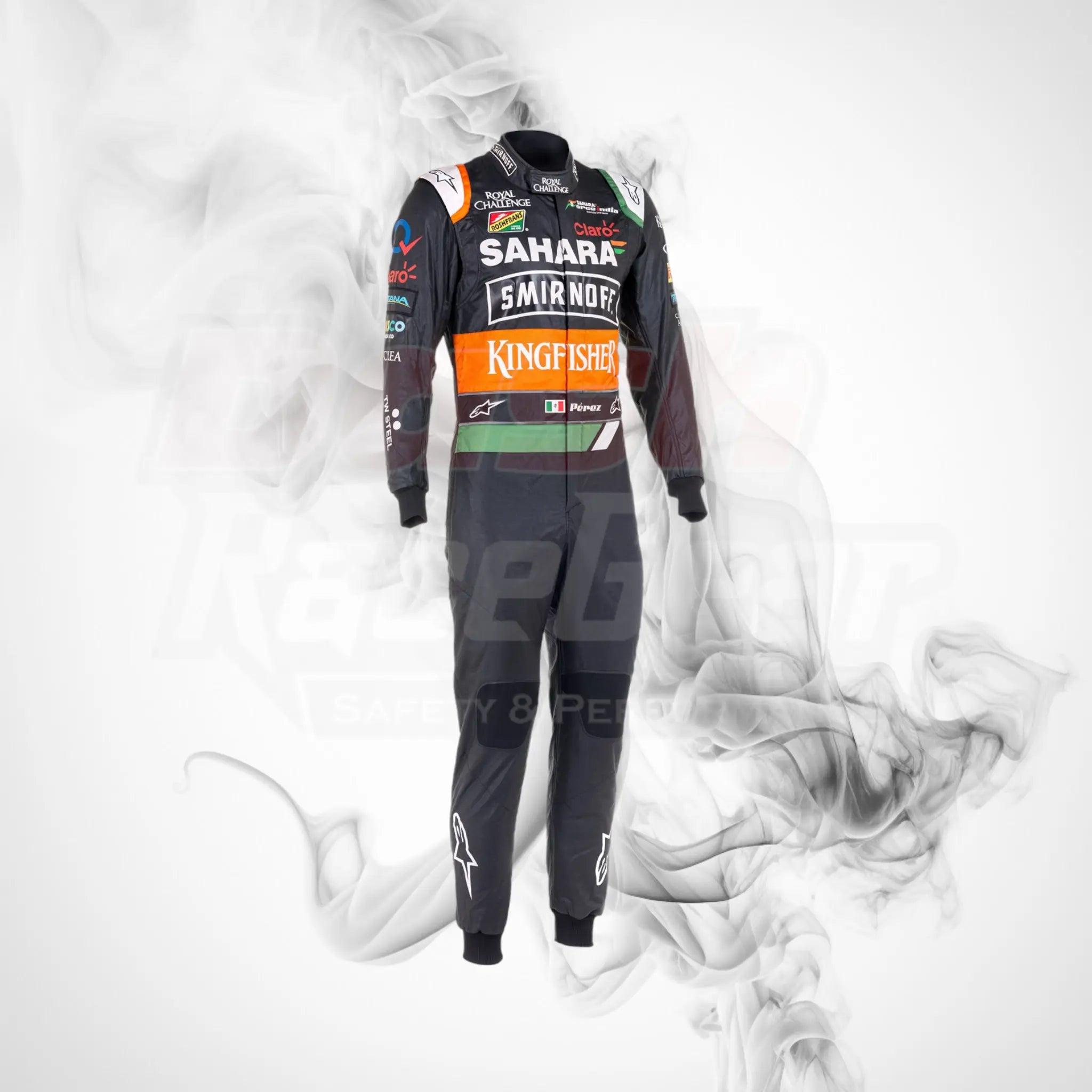 2014 Sergio Pérez Sahara Force F1 Racing Suit - Dash Racegear 