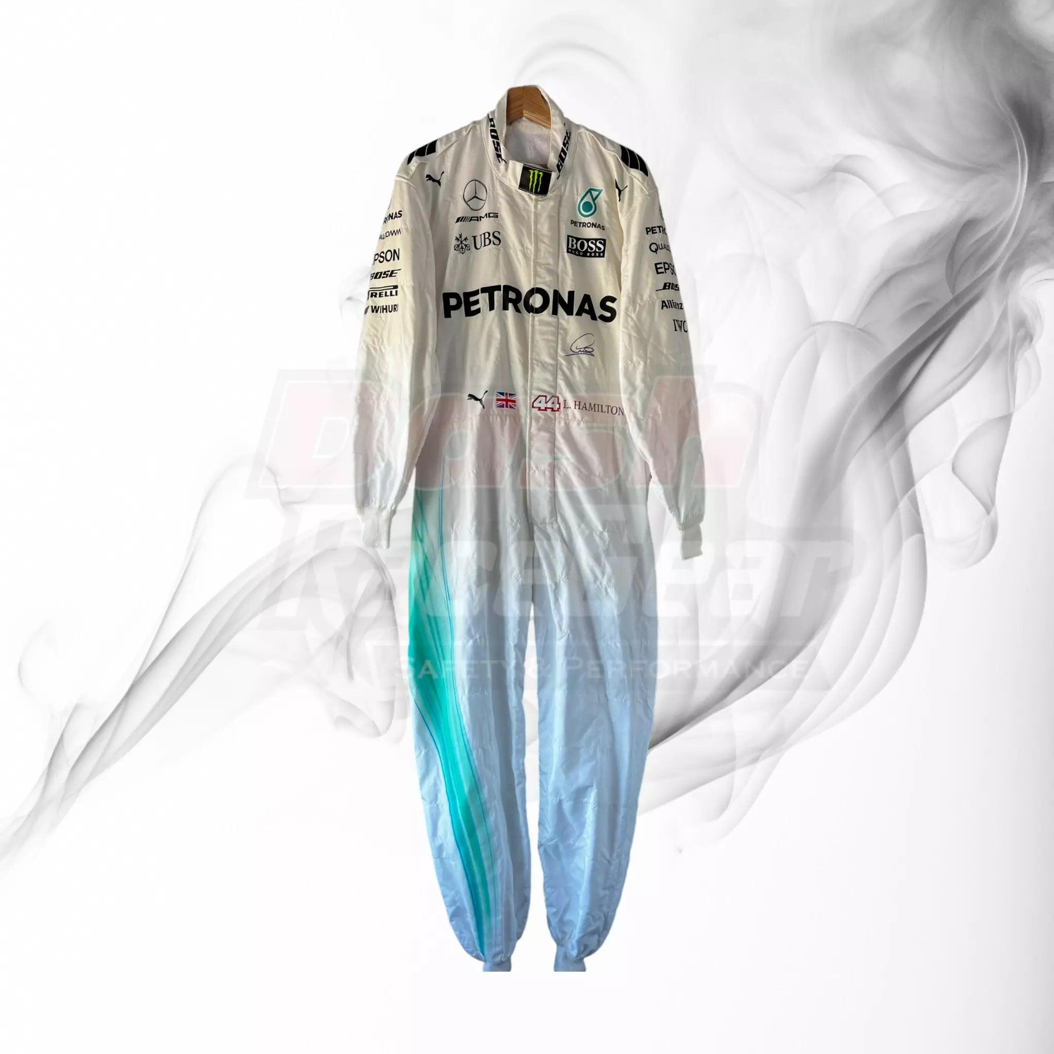 2017 Lewis Hamilton Mercedes-Benz F1 Printed Racing Suit - Dash Racegear 