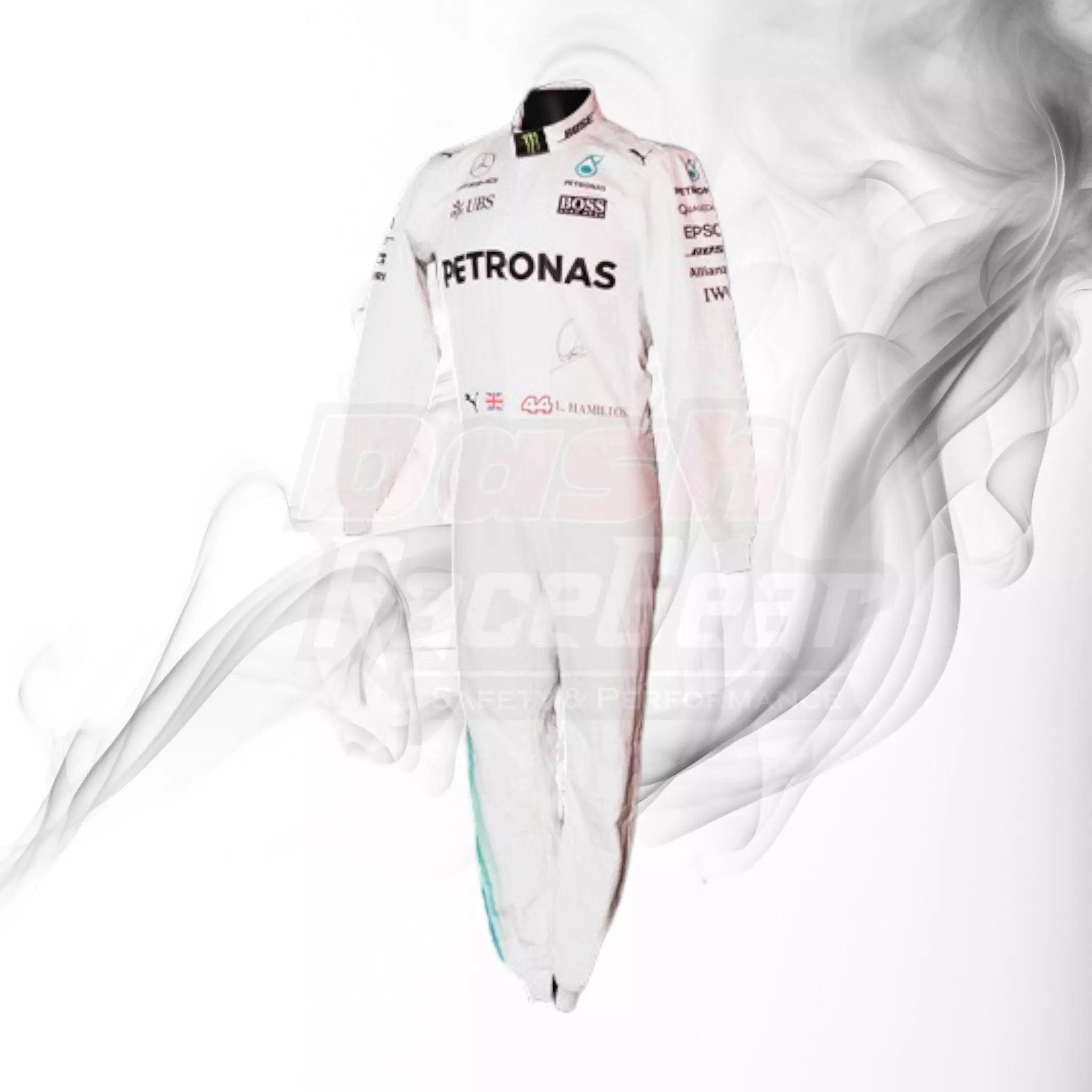 2017 Lewis Hamilton Mercedes-Benz F1 Printed Racing Suit - Dash Racegear 